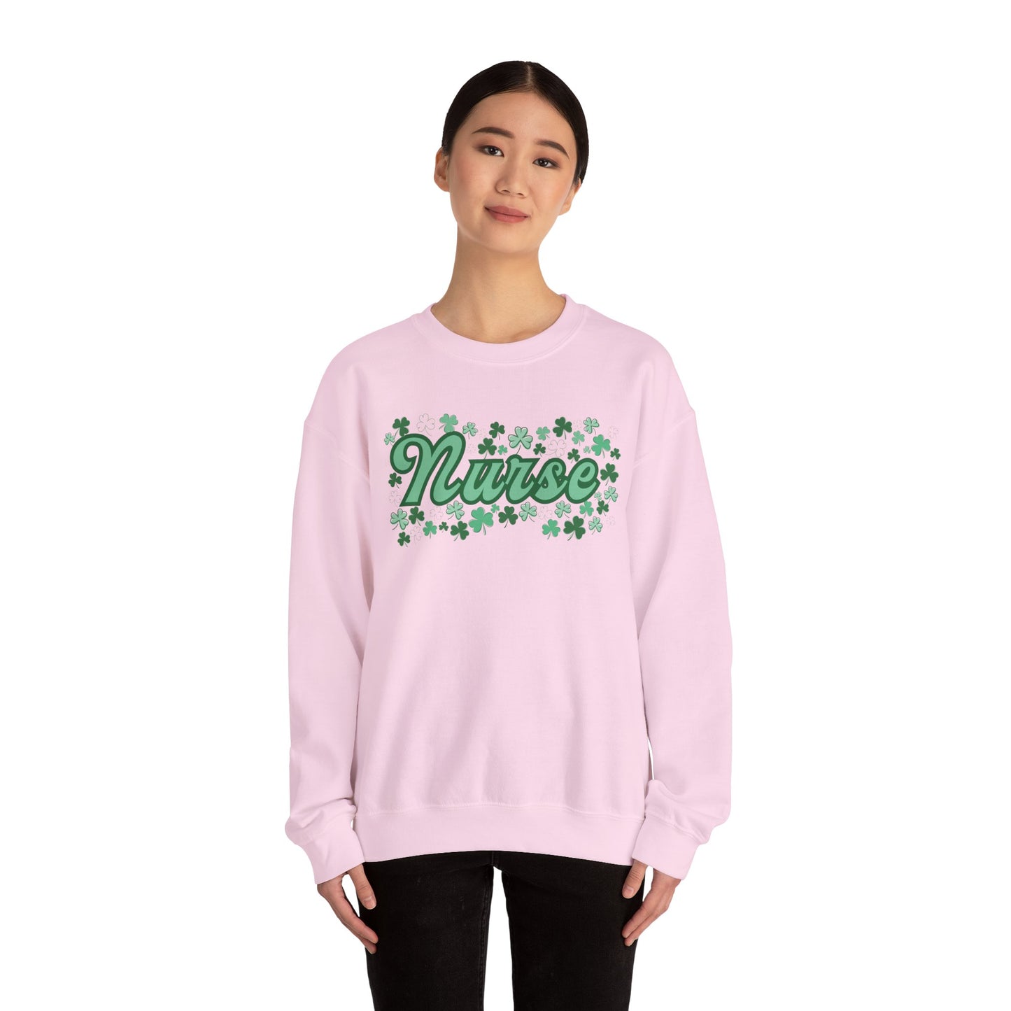 Nurse St. Patricks Clover Sweatshirt, ED RN, nurse sweater, St. Paddys nurse sweater, Pediatrics, Med Surg, NICU
