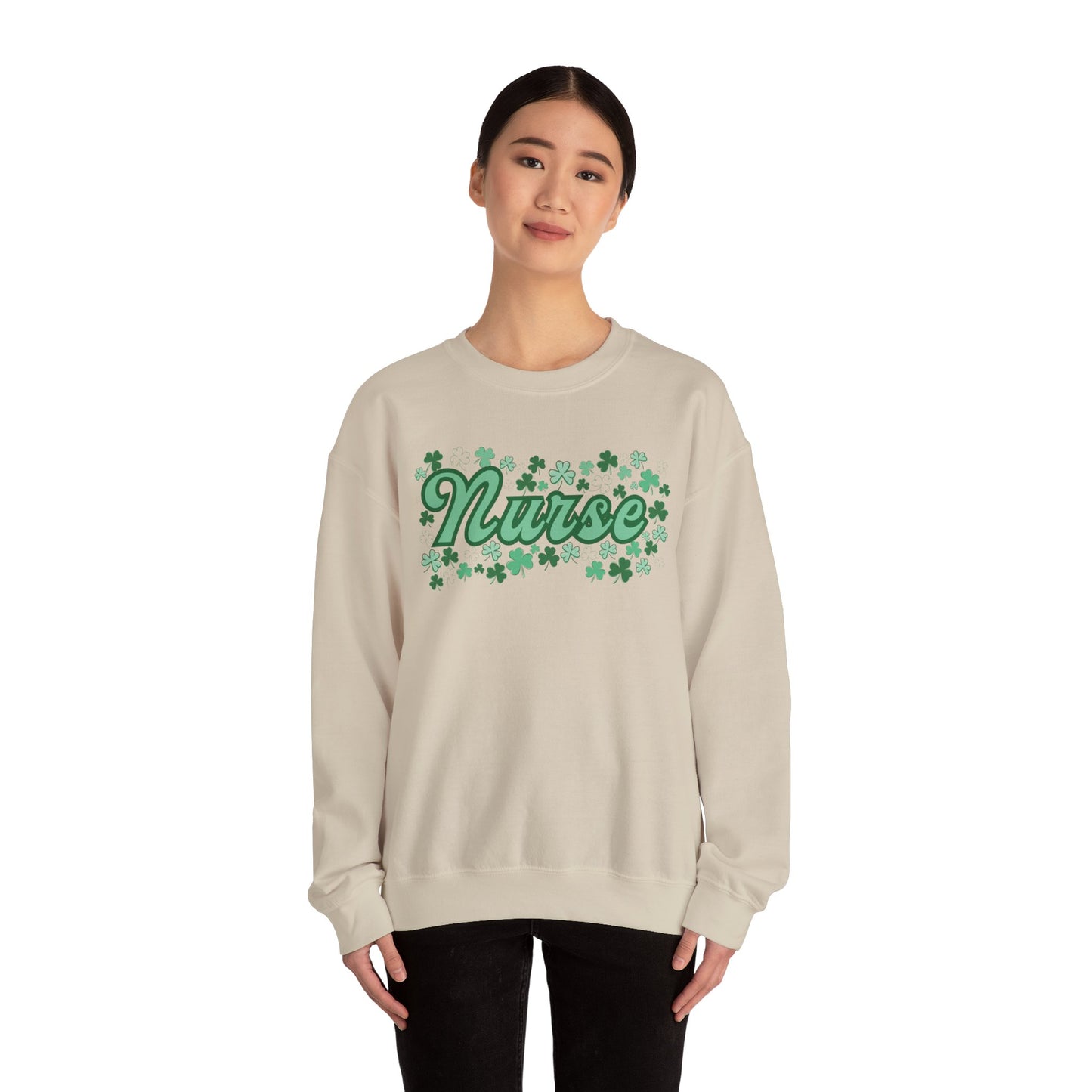 Nurse St. Patricks Clover Sweatshirt, ED RN, nurse sweater, St. Paddys nurse sweater, Pediatrics, Med Surg, NICU