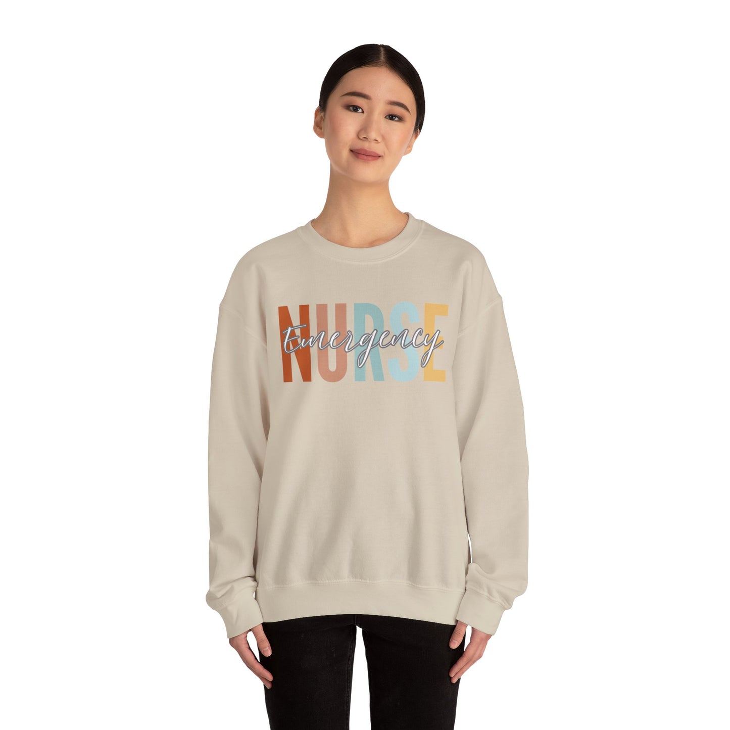 Rainbow Emergency Nurse Gildan Sweatshirt