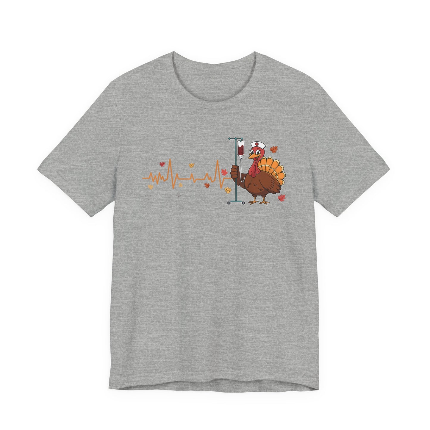 EKG turkey full front  ED Nurse , pediatric nurse thanksgiving shirt, gildan turkey nurse shirt, Peds nurse , fall nurse shirt