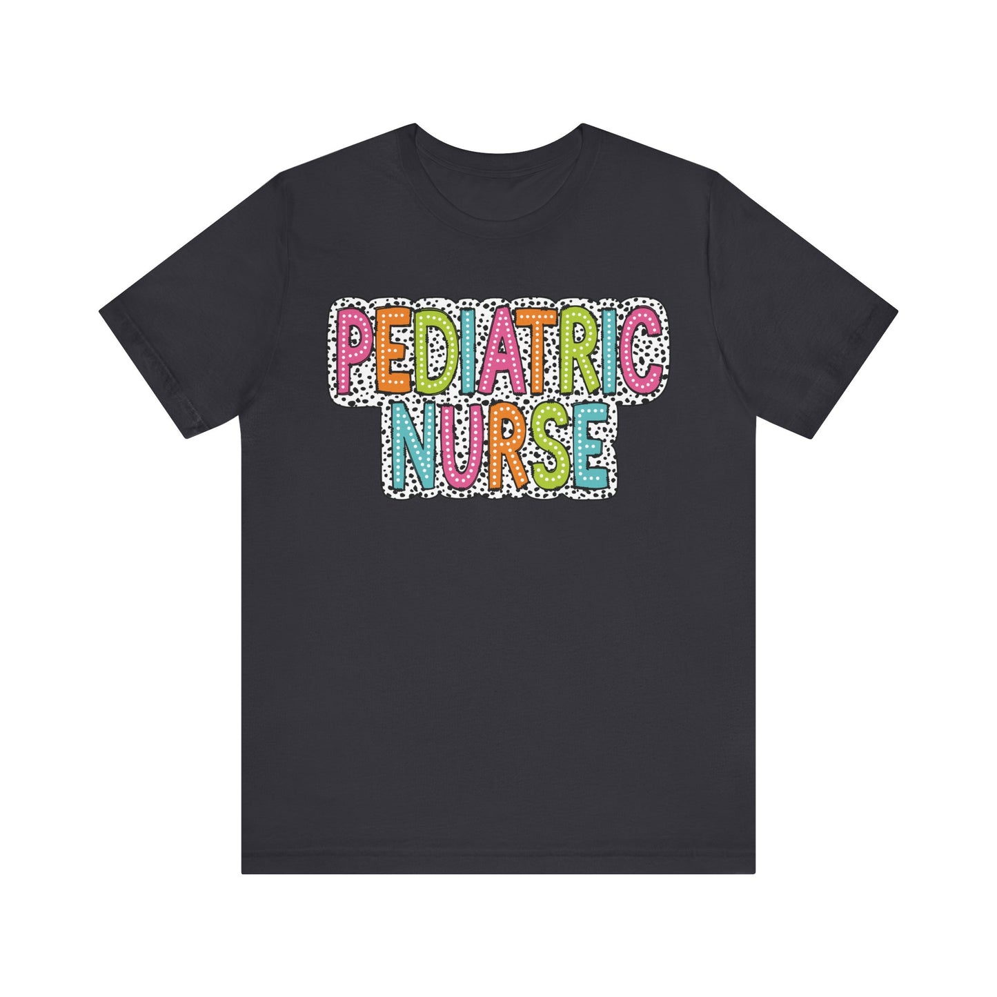 Polka dot pediatric nurse shirt, cute and bright tshirt