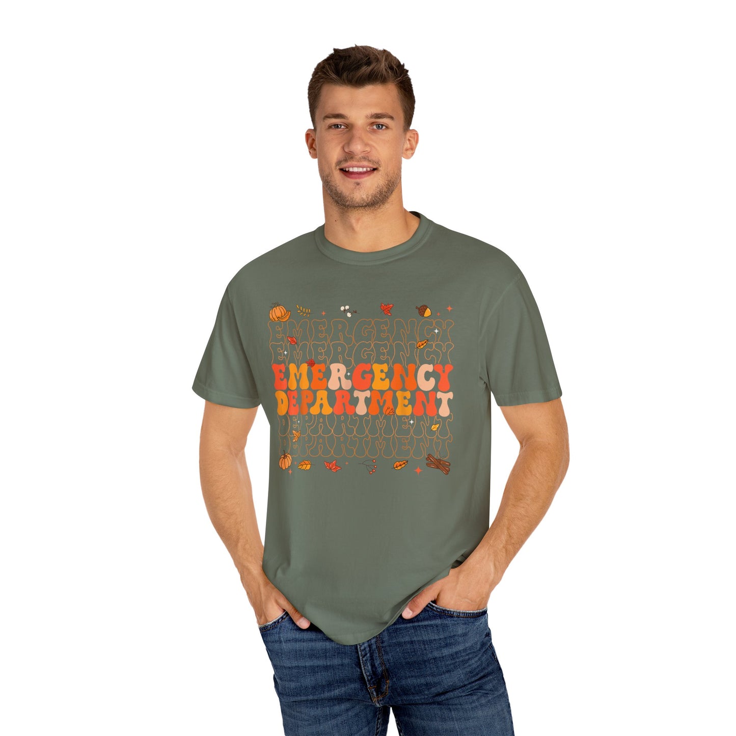 Emergency Fall comfort colors comfy tshirt,  thanksgiving nurse tshirt