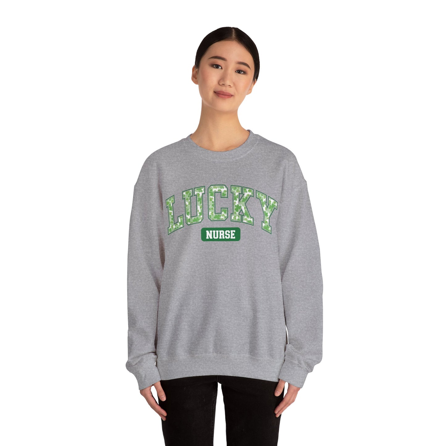 Nurse St. Patricks Day Sweatshirt, rn sweater, ER Nurse, NICU Nurse, PICU nurse, clover, lucky nurse sweatshirt.
