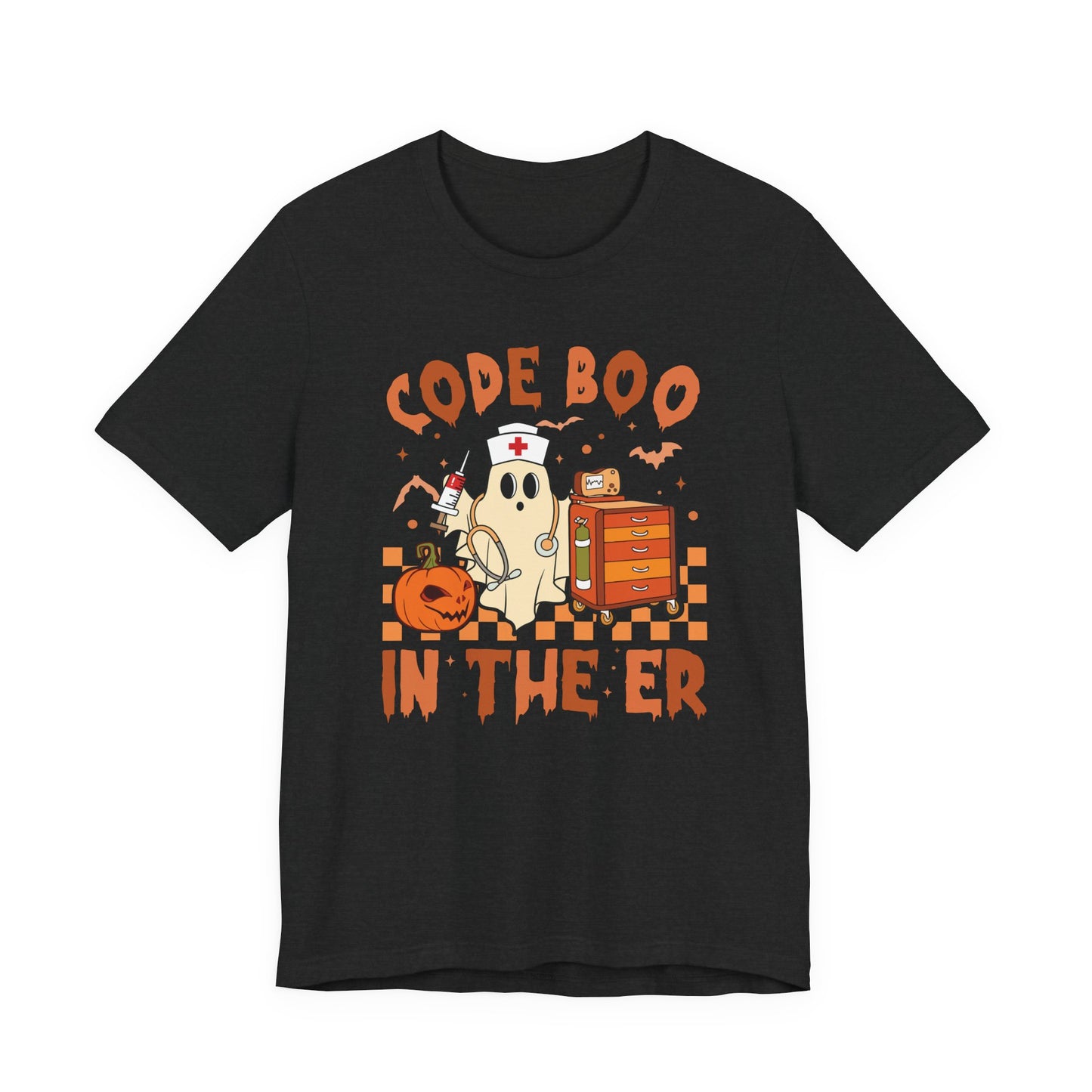 Code Boo in the ER, pediatric nurse Halloween shirt,, Comfort colors ghost nurse shirt, Peds nurse , Spooky nurse shirt