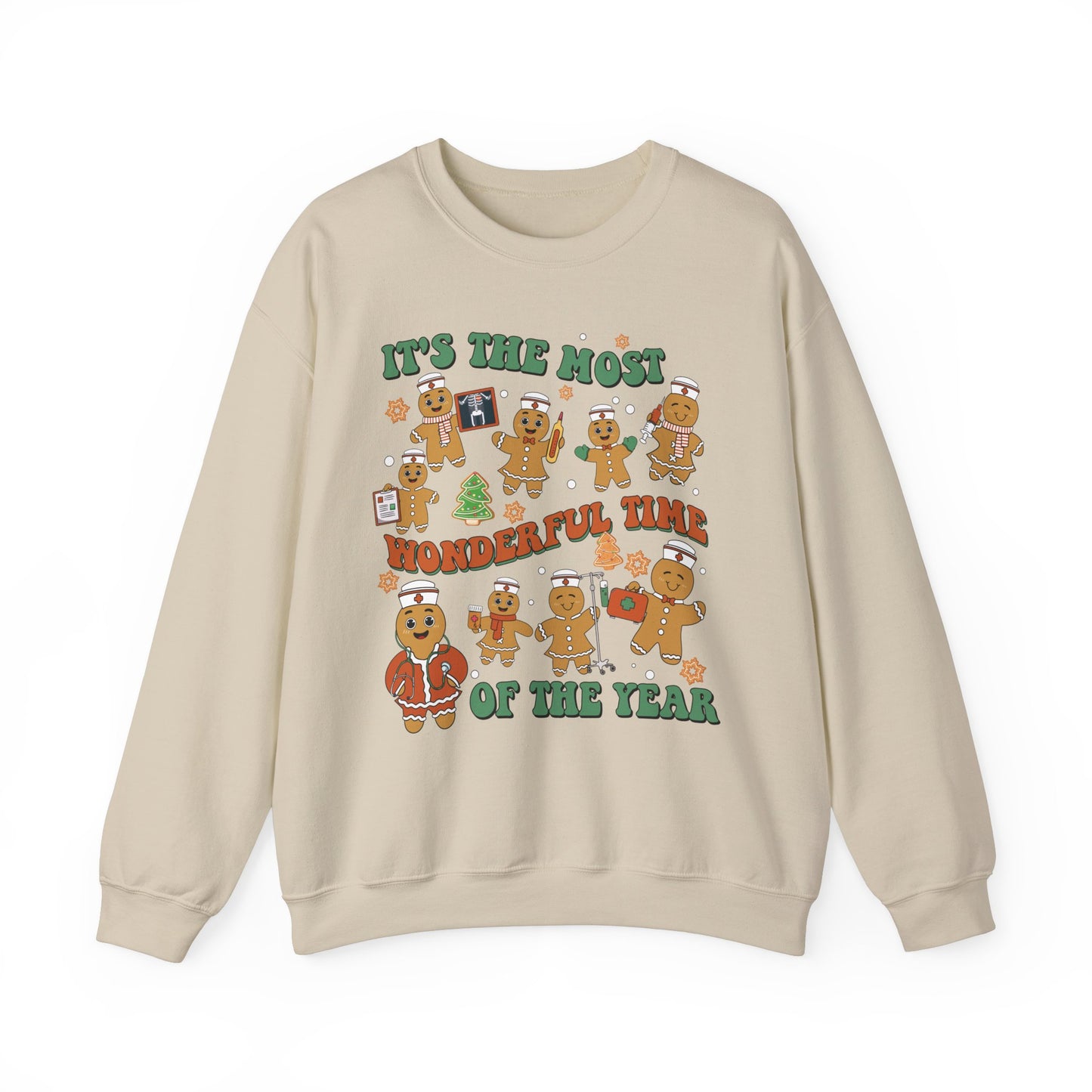 Christmas Nurse Sweatshirt, Cute Gingerbread sweatshirt, Its the Most Wonderful Time of the Year, NICU, ED nurse, PICU Nurse, gift for nurse