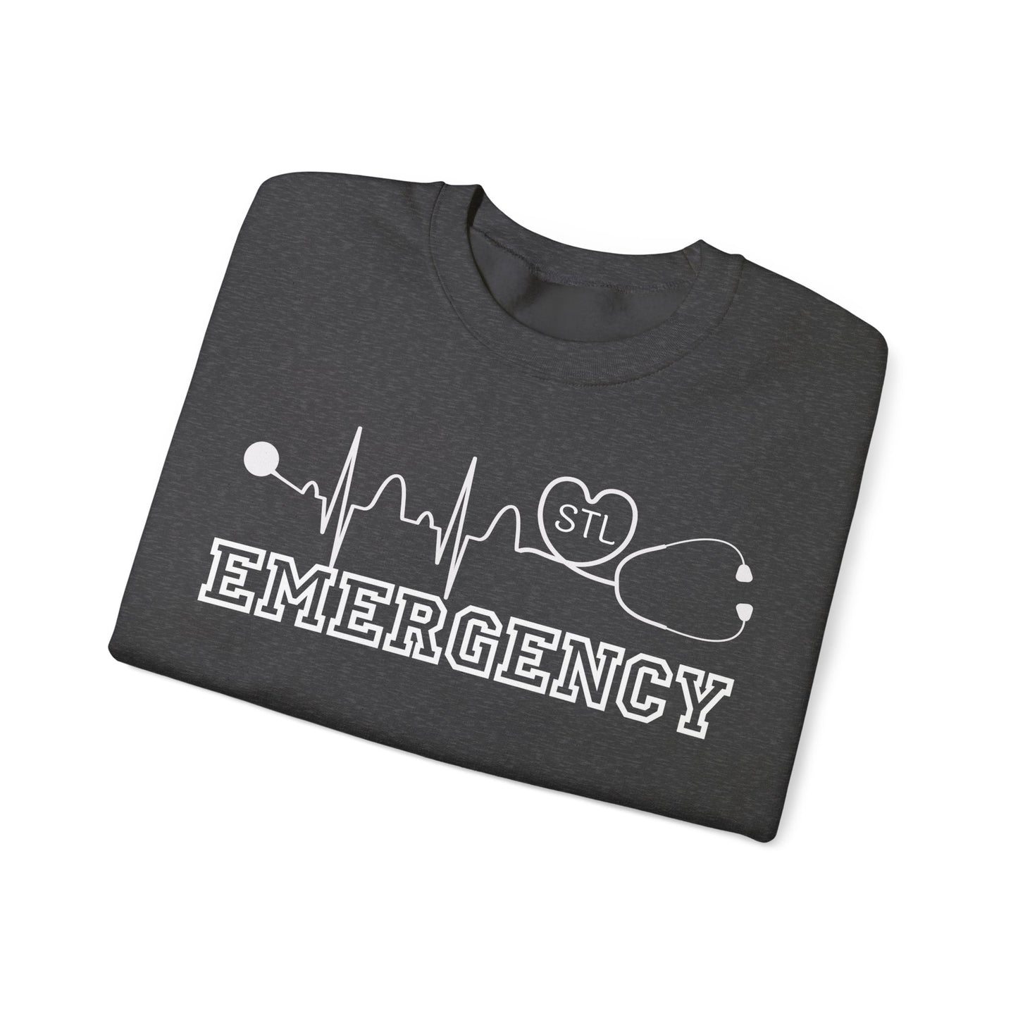 STL Emergency Room Comfy Gildan Sweatshirt, EKG STL  love, wear out or at work!