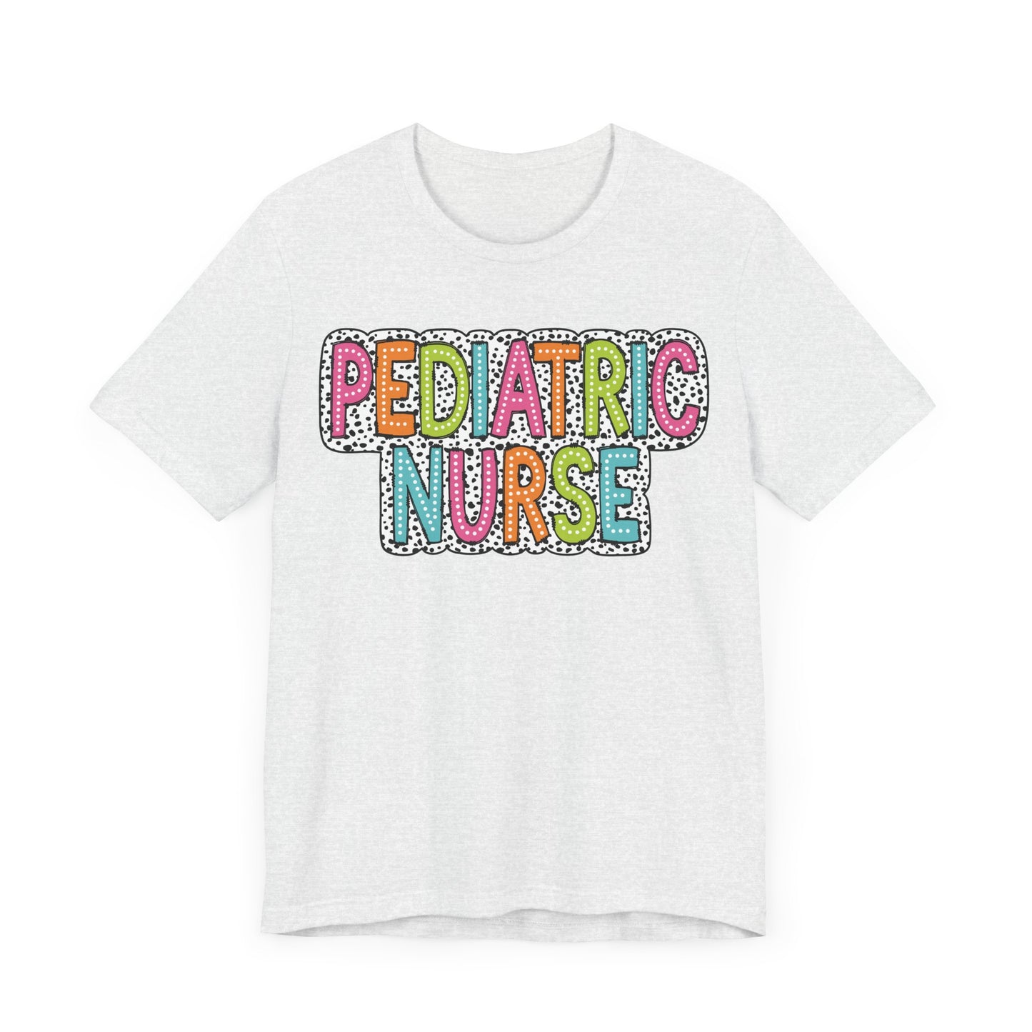 Polka dot pediatric nurse shirt, cute and bright tshirt