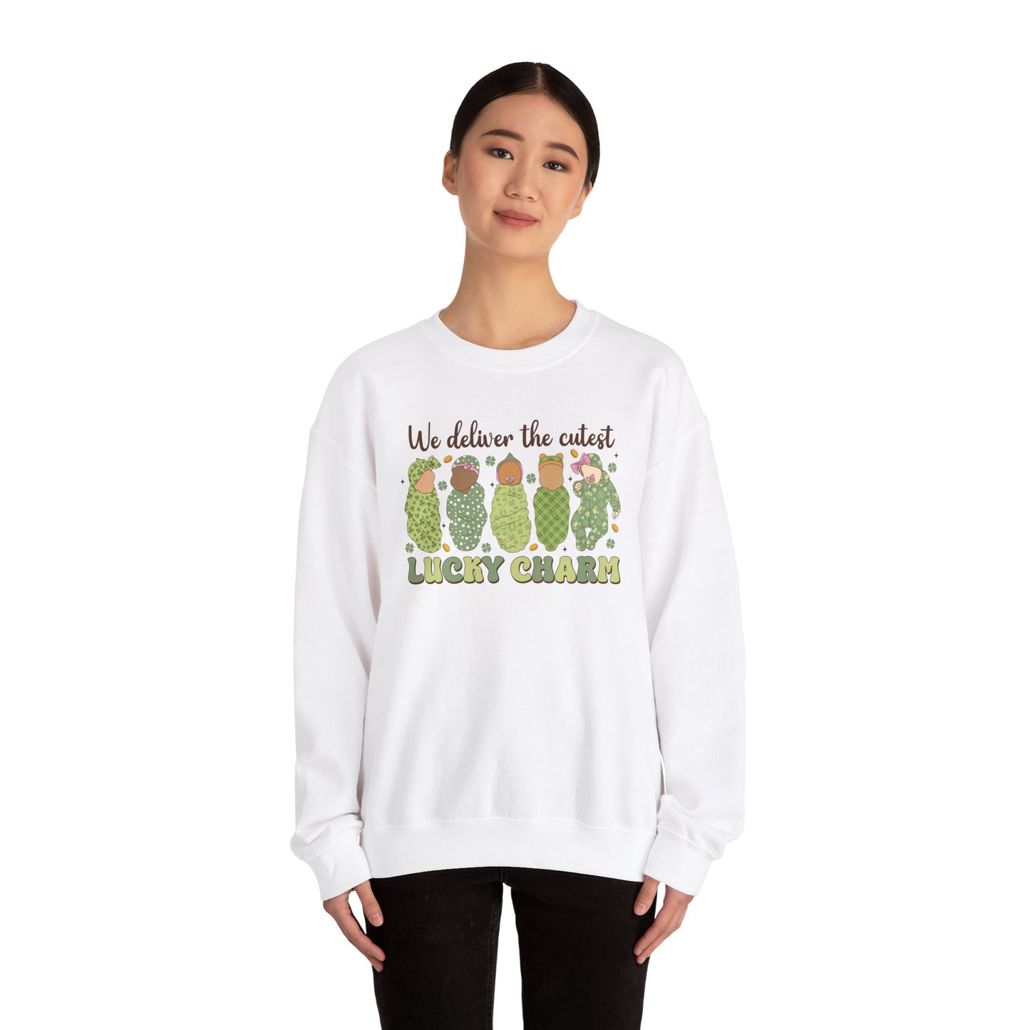 L & D Lucky Charms  Nurse St. Patricks Day Sweatshirt,  RN sweatershirt, ER Nurse, NICU Nurse, PICU nurse, clover, lucky nurse sweatshirt.