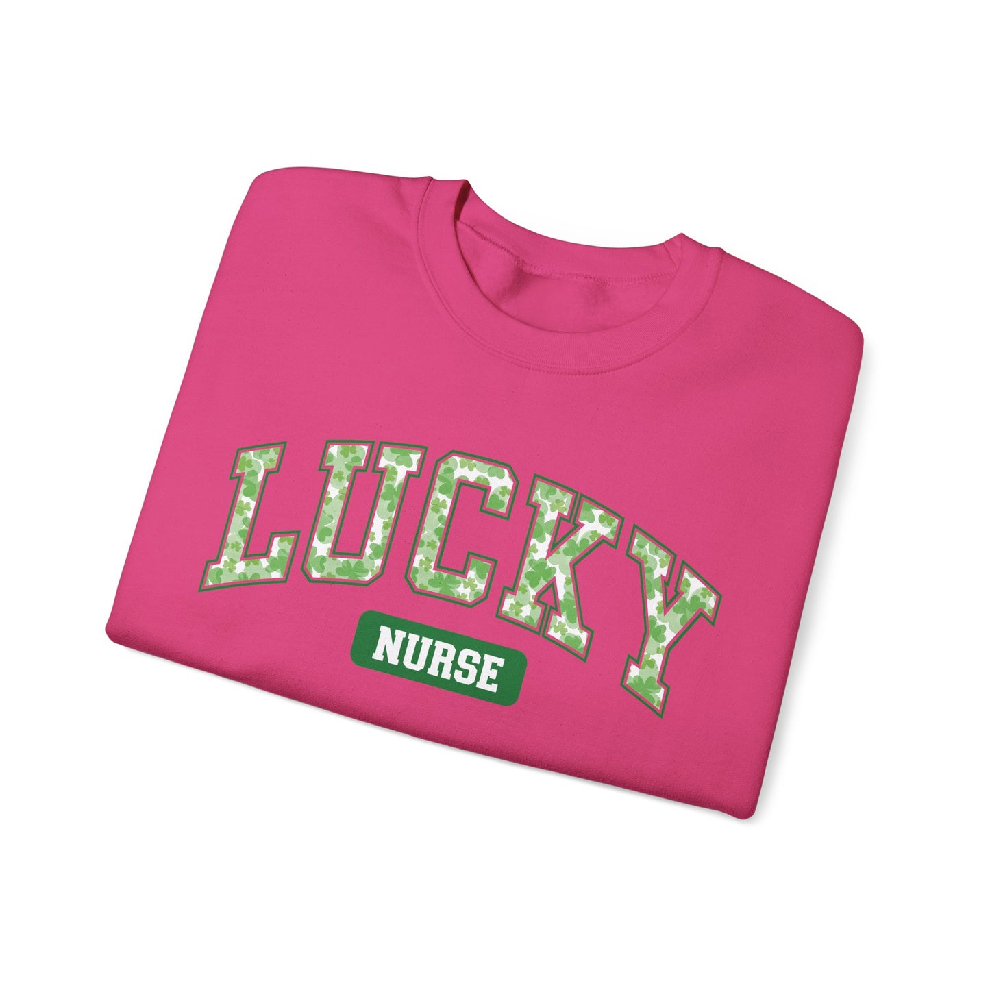 Nurse St. Patricks Day Sweatshirt, rn sweater, ER Nurse, NICU Nurse, PICU nurse, clover, lucky nurse sweatshirt.