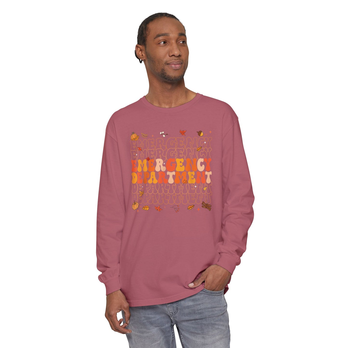 Emergency Fall long sleeve comfort colors, thanksgiving nurse long sleeve  shirt