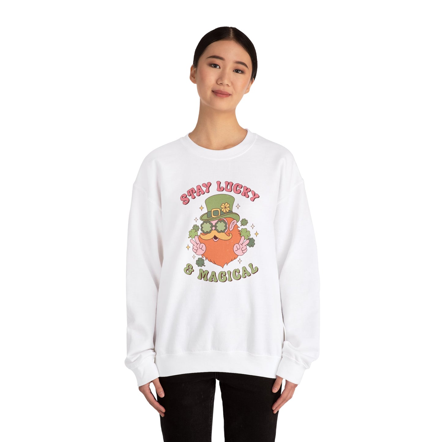 Stay Lucky and magical leprechaun Nurse St. Patricks Day Sweatshirt,  RN sweatershirt, ER Nurse, NICU Nurse, PICU nurse, clover, lucky nurse sweatshirt.