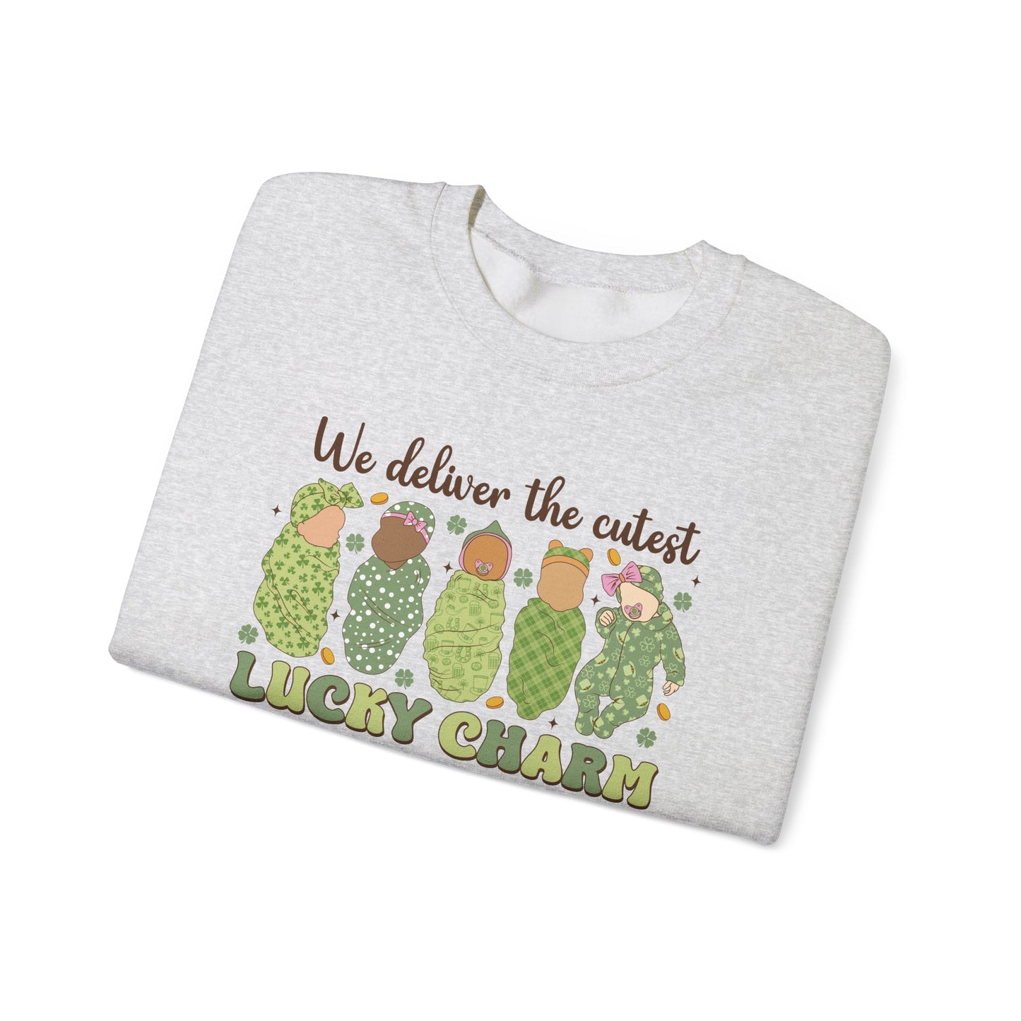 L & D Lucky Charms  Nurse St. Patricks Day Sweatshirt,  RN sweatershirt, ER Nurse, NICU Nurse, PICU nurse, clover, lucky nurse sweatshirt.
