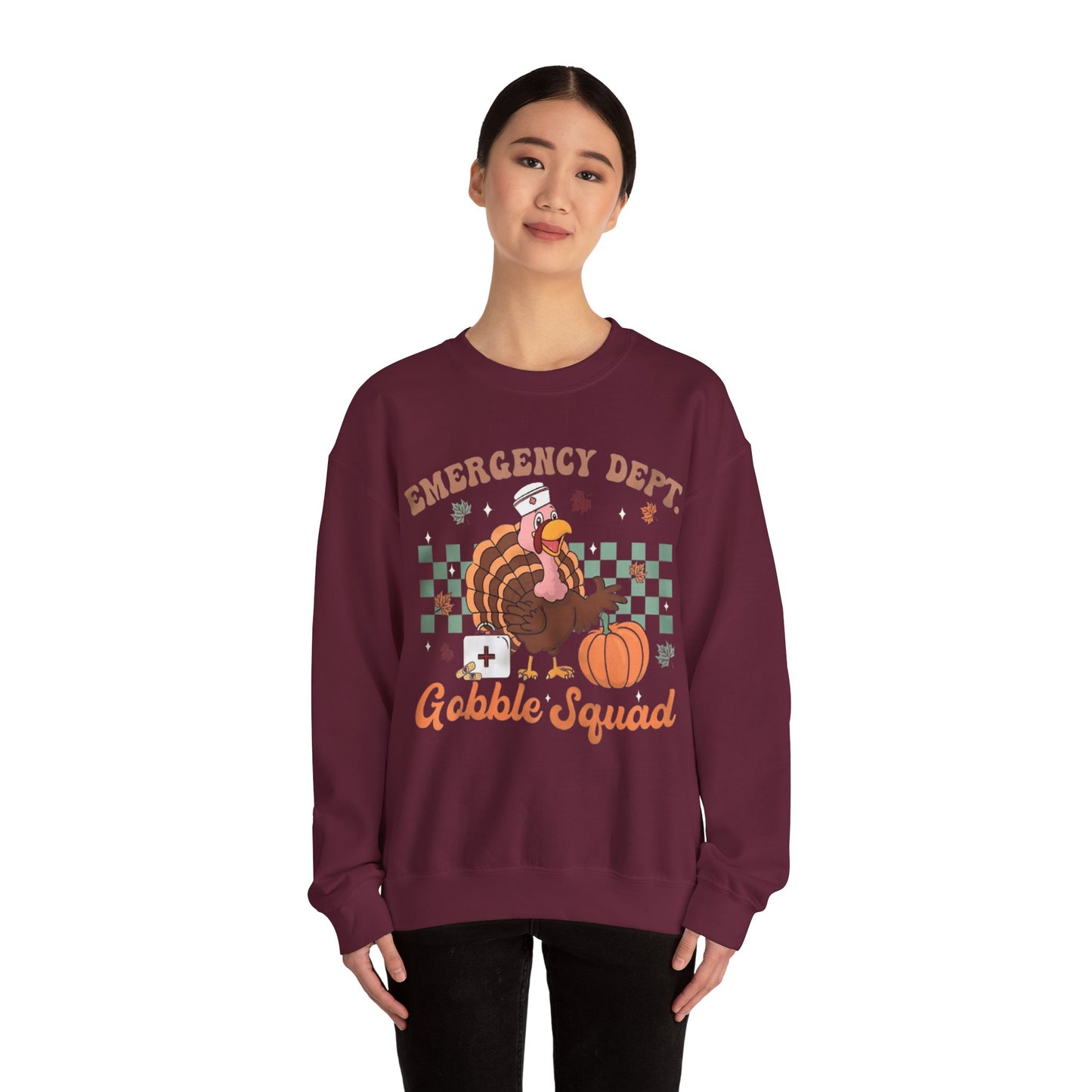 Turkey gobble squad Fall Pediatric Emergency Sweatshirt for all Fall Months, Nurse shirt, gift for nurse, everything fall