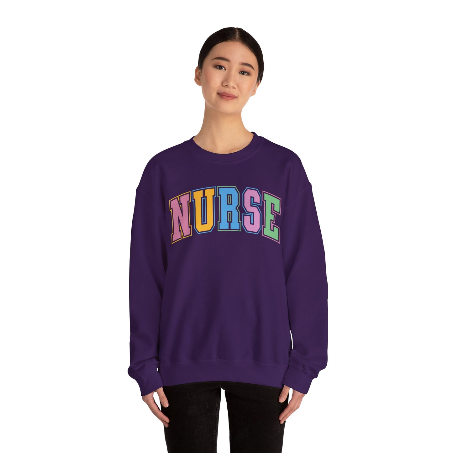 Multi Color Nurse  Varsity Letter Sweatshirt