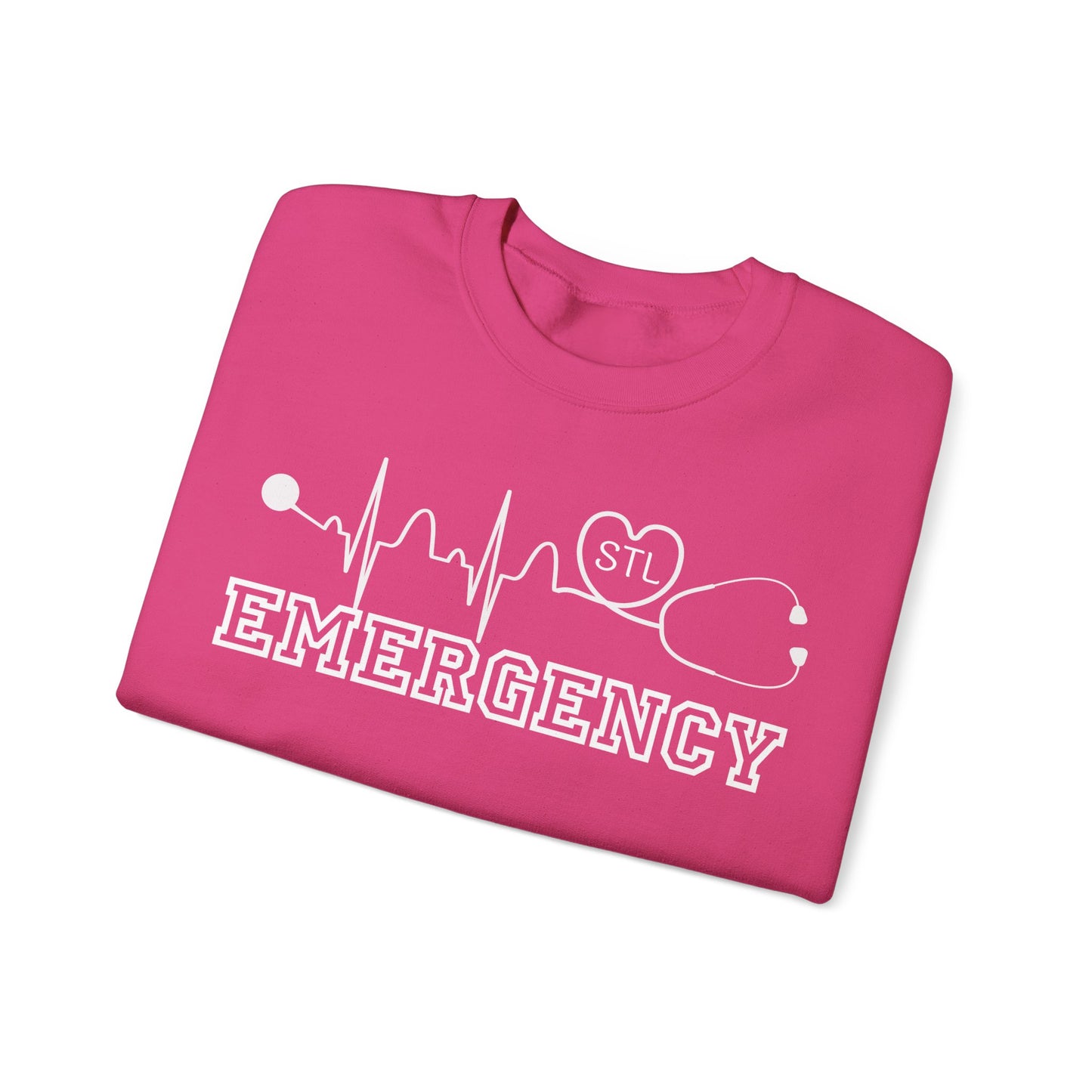STL Emergency Room Comfy Gildan Sweatshirt, EKG STL  love, wear out or at work!