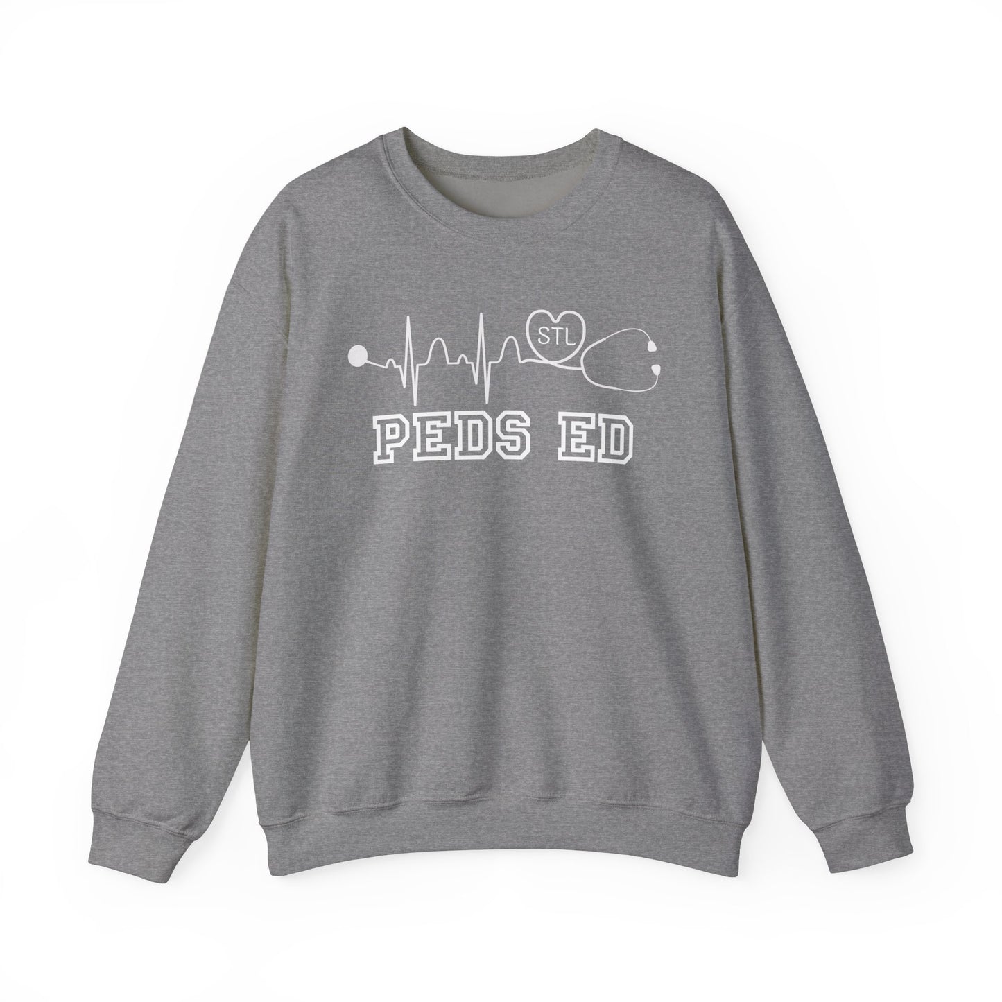 STL PEDS ED Sweatshirt-white lettering