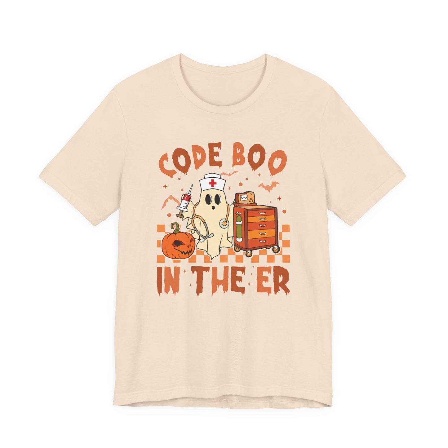 Code Boo in the ER, pediatric nurse Halloween shirt,, Comfort colors ghost nurse shirt, Peds nurse , Spooky nurse shirt