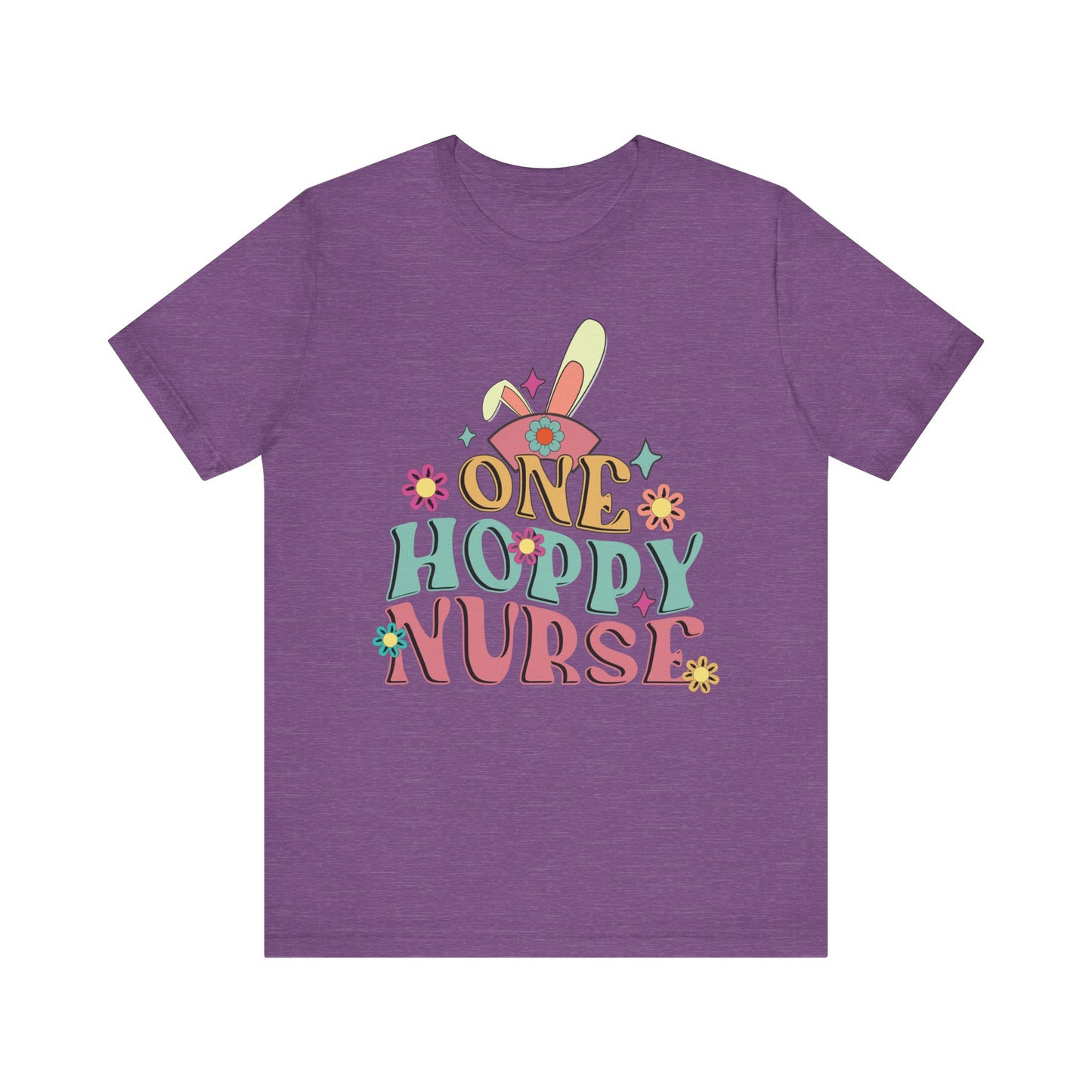 One Hoppy Nurse Easter Women Shirt, cute bunny Easter shirt for work or home!