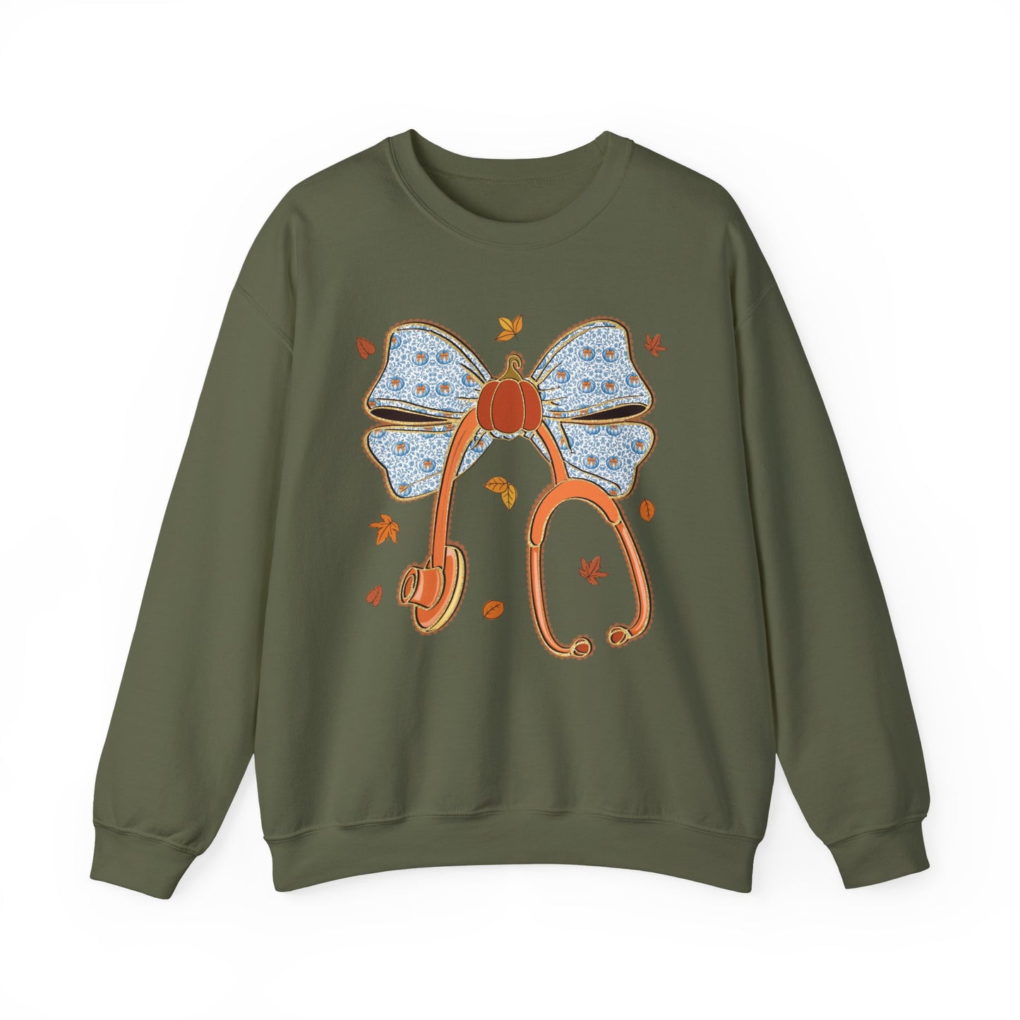 Nurse pumpkin stethoscope Fall gildan comfy sweatshirt,  thanksgiving nurse sweatshirt