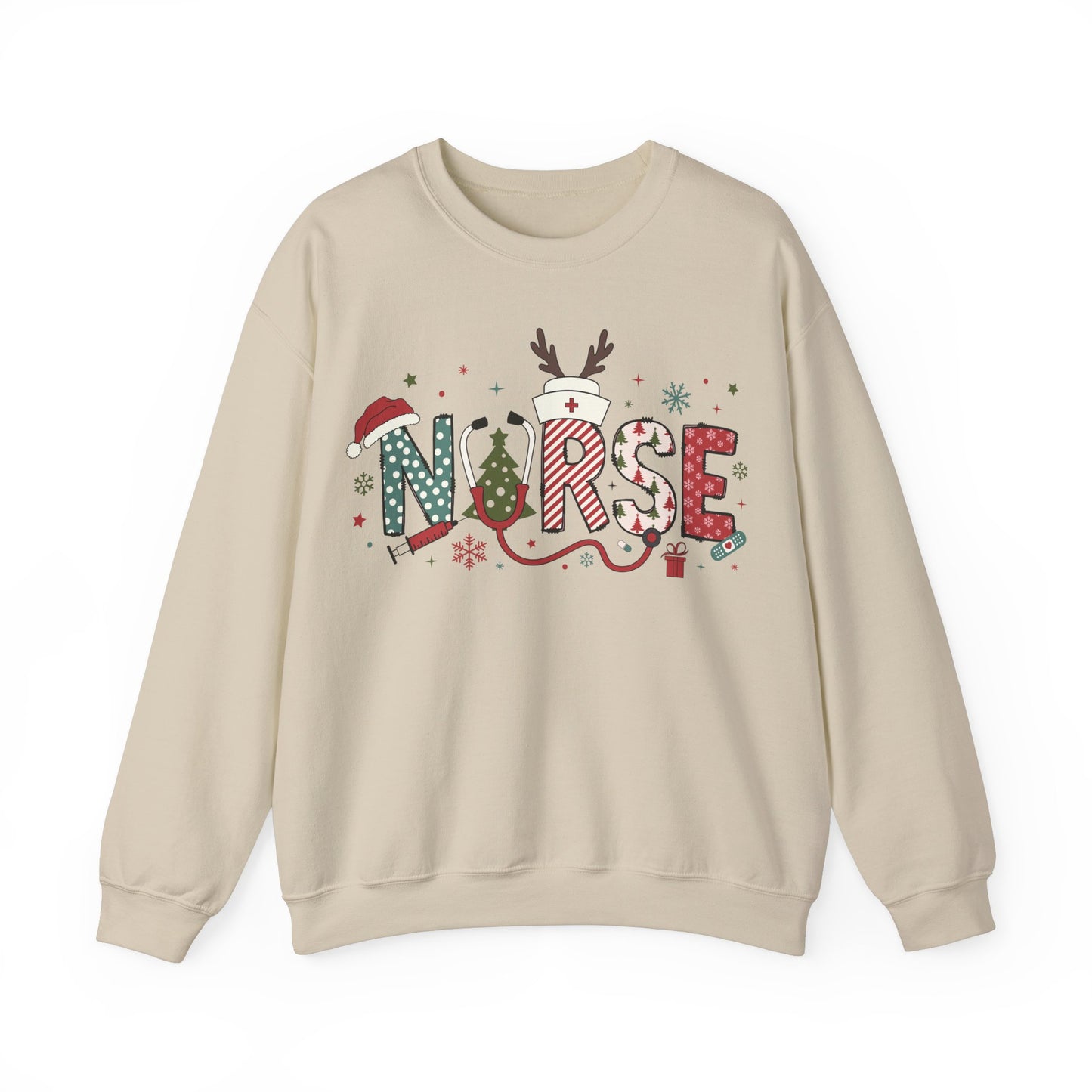 Nurse Christmas Sweatershirt,  cute and comfy for your festive holiday season  ,emergency nurse festive sweatshirt, Gift for Nurse