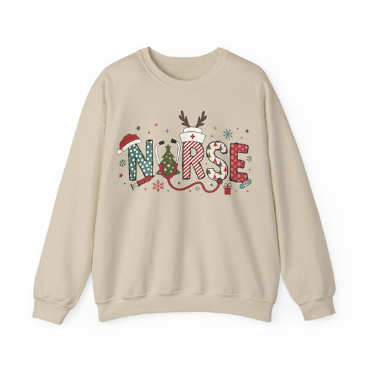 Nurse Christmas Sweatershirt,  cute and comfy for your festive holiday season  ,emergency nurse festive sweatshirt, Gift for Nurse