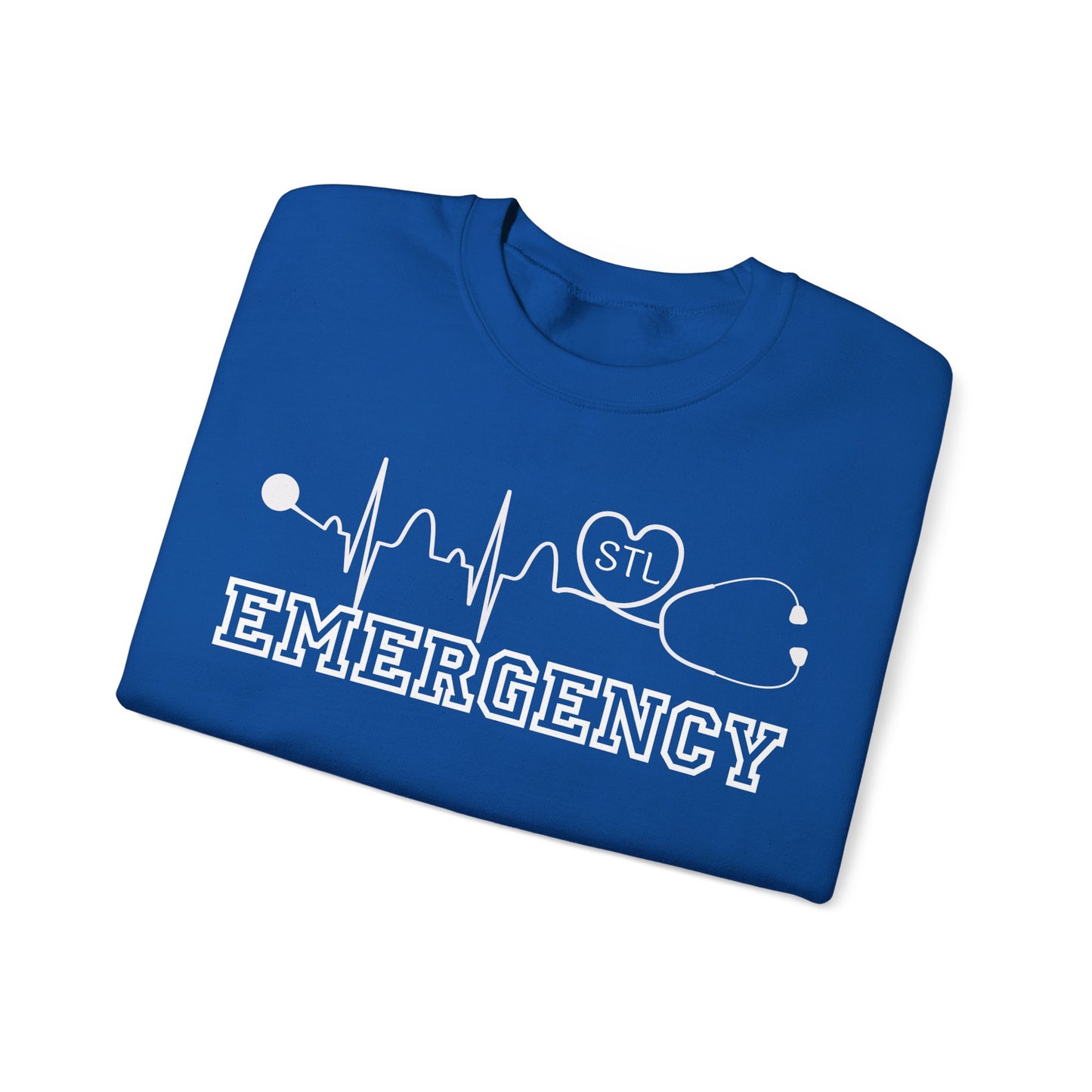 STL Emergency Room Comfy Gildan Sweatshirt, EKG STL  love, wear out or at work!