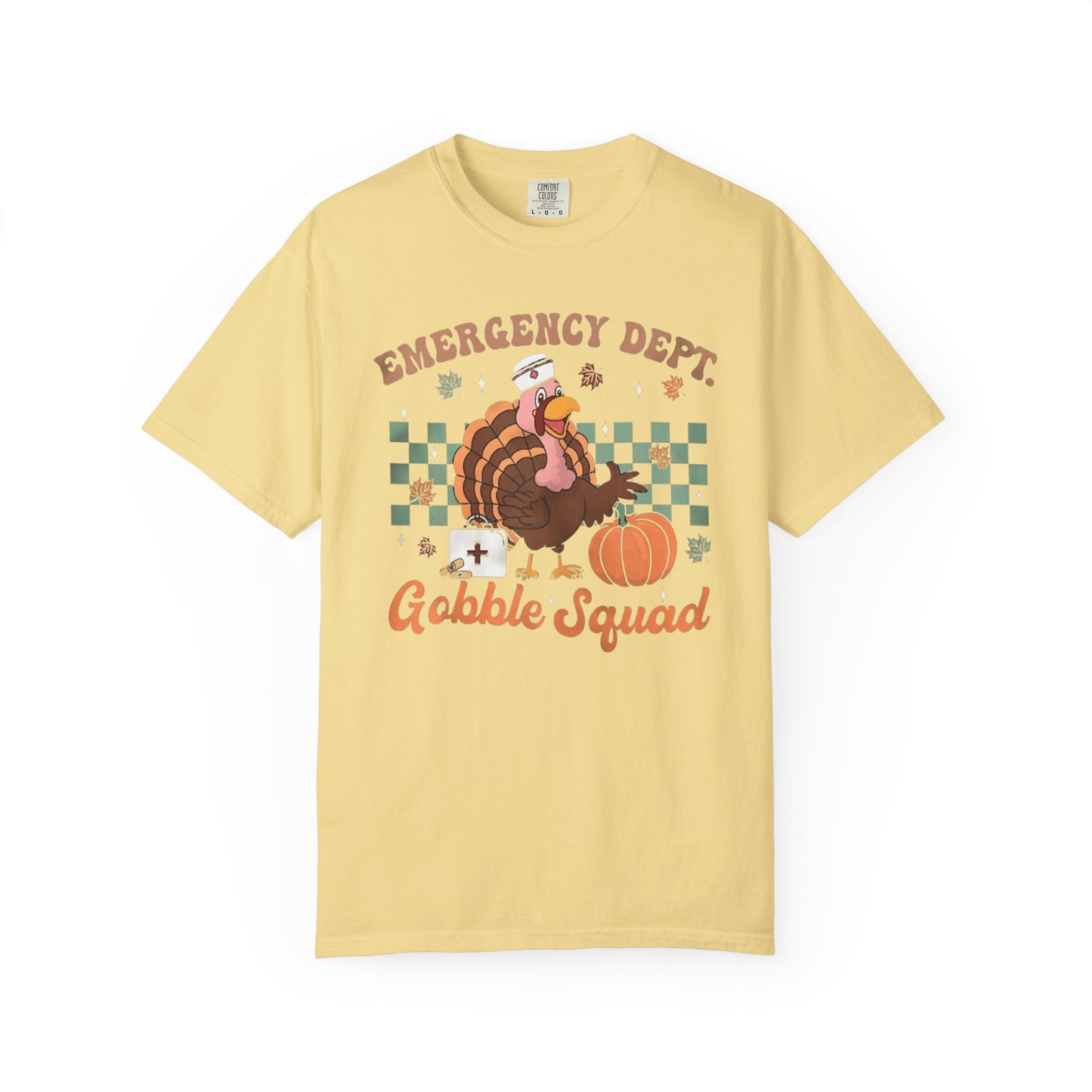 Comfort colors gobble squad tshirt, emergency gobble squad