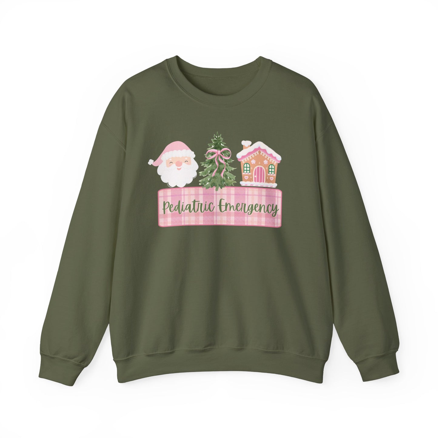 Pediatric Christmas Nurse Sweatshirt,  Pediatric Emergency Nurse sweatshirt, Emergency Room Nurse, ED Nurse, Pink Christmas