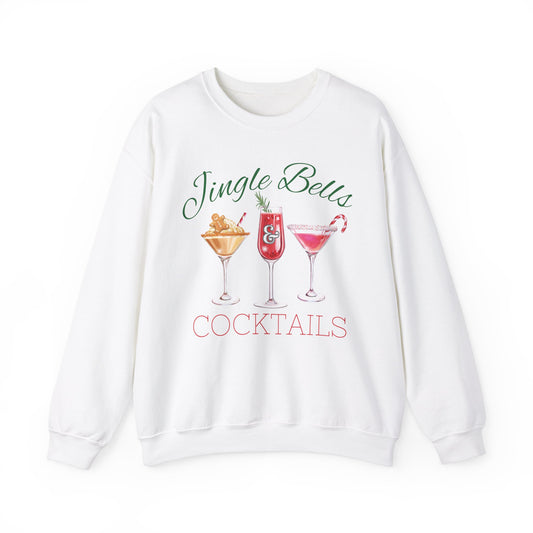 Jingle Bells &Cocktails Sweatshirt! Perfect for any holiday Party!