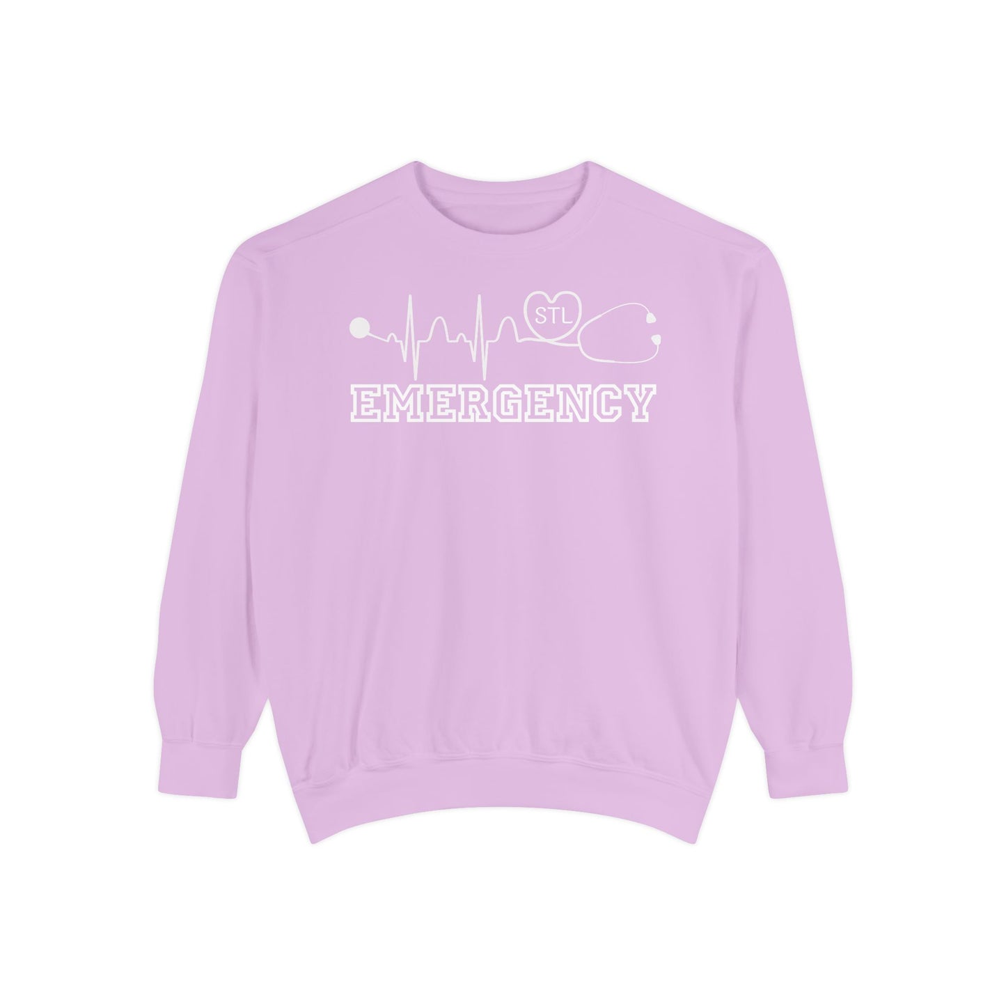 STL Emergency Room Comfort Colors Sweatshirt, EKG STL  love, wear out or at work!