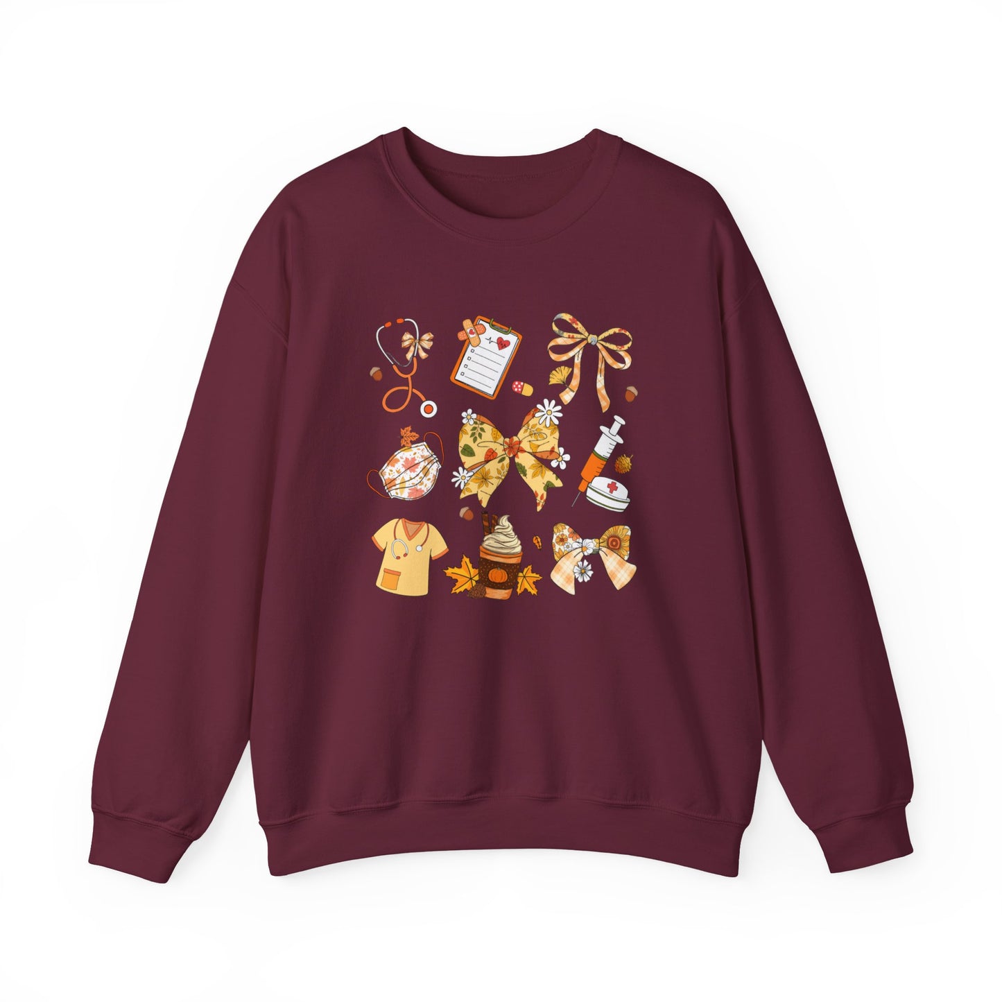 Cute Fall nurse Sweatshirt for all Fall Months, Nurse shirt, gift for nurse, coquette bow, everything fall