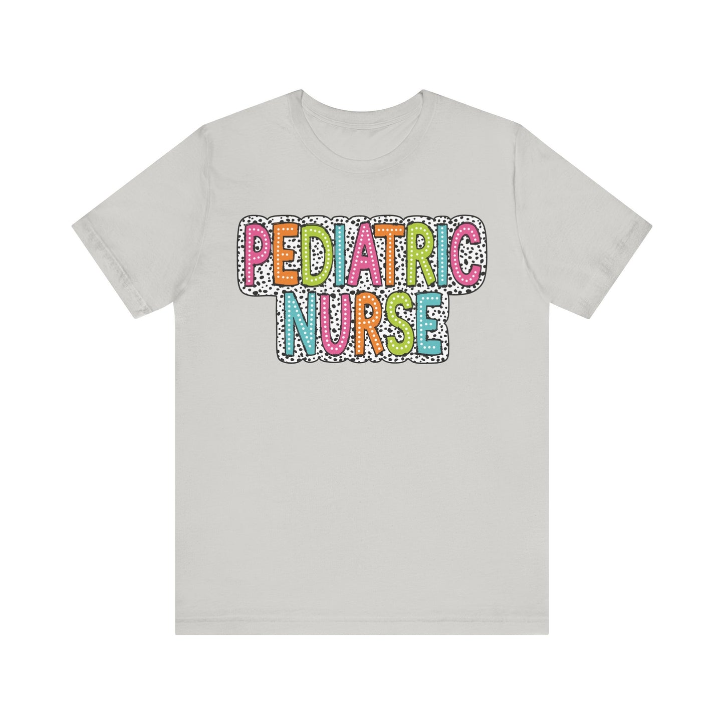 Polka dot pediatric nurse shirt, cute and bright tshirt