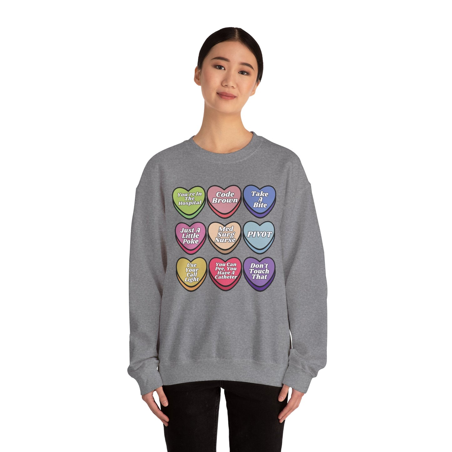 Med Surg Candy Sweatshirt, message me to customize for your unit!