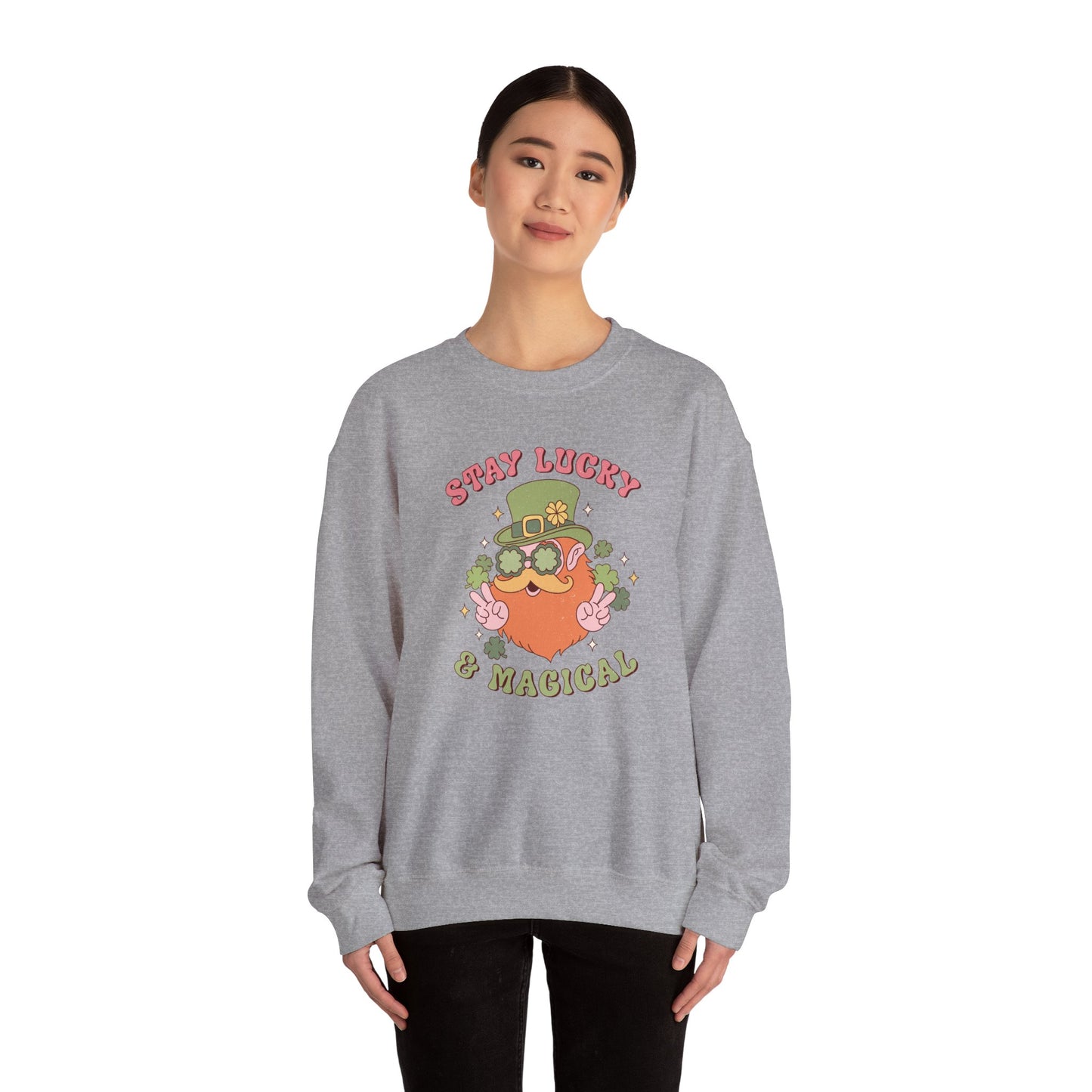 Stay Lucky and magical leprechaun Nurse St. Patricks Day Sweatshirt,  RN sweatershirt, ER Nurse, NICU Nurse, PICU nurse, clover, lucky nurse sweatshirt.
