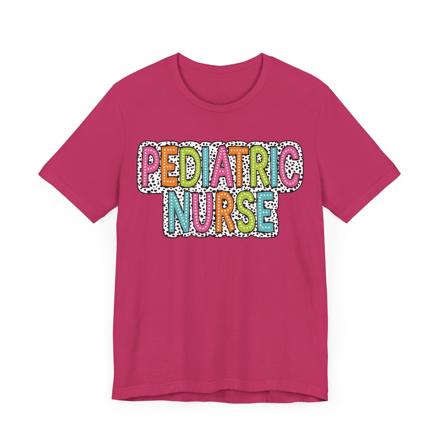Polka dot pediatric nurse shirt, cute and bright tshirt