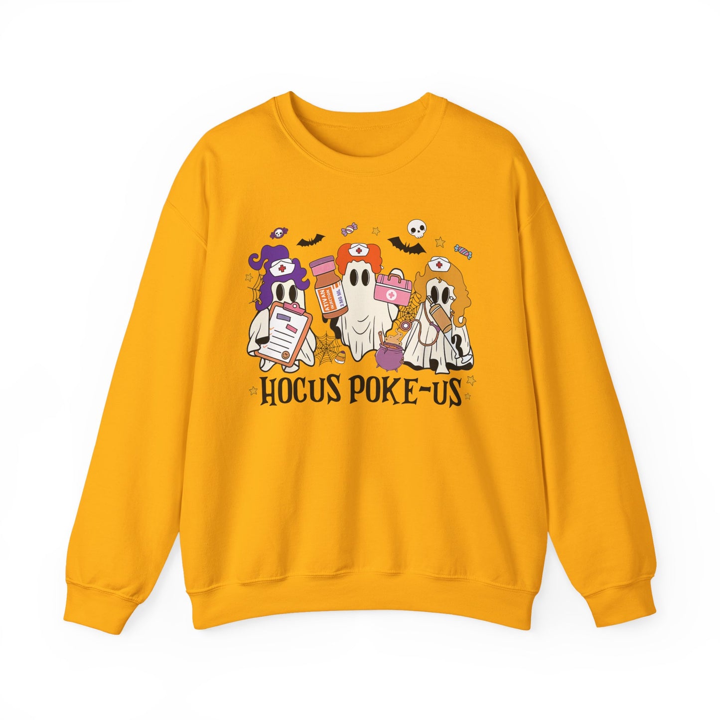 Funny Ghost pediatric nurse sweatshirt, Halloween sweatshirt, spooky season, ER RN, NICU nurse,  Halloween Nurse,, floral Halloween ghost,