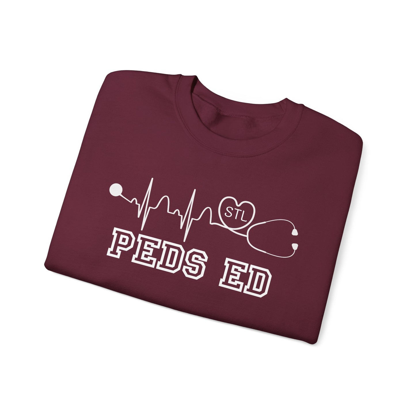 STL PEDS ED Sweatshirt-white lettering
