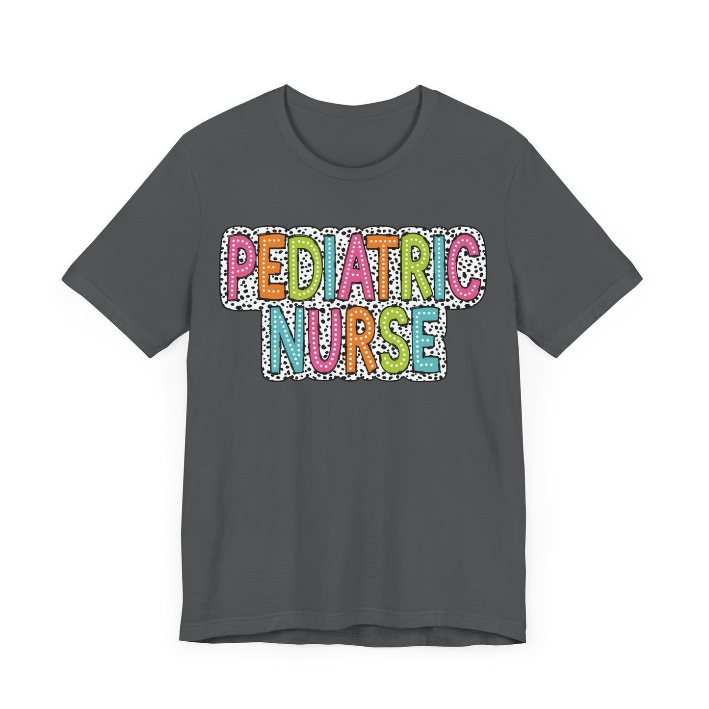 Polka dot pediatric nurse shirt, cute and bright tshirt