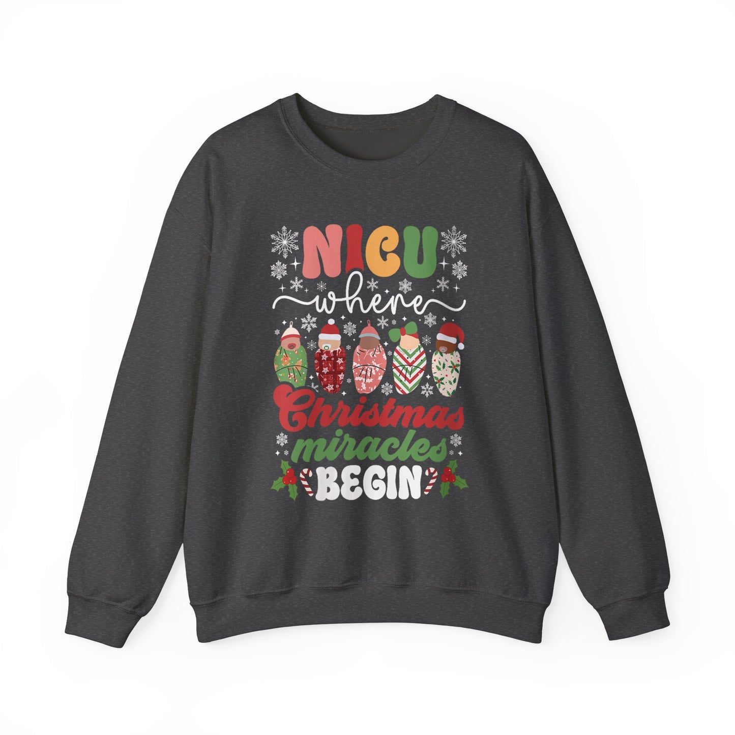 NICU Nurse Christmas Sweatshirt, Nurse Christmas sweatshirt, Baby Nurse Sweatshirt, gift for nurse, cute Christmas sweatshirt