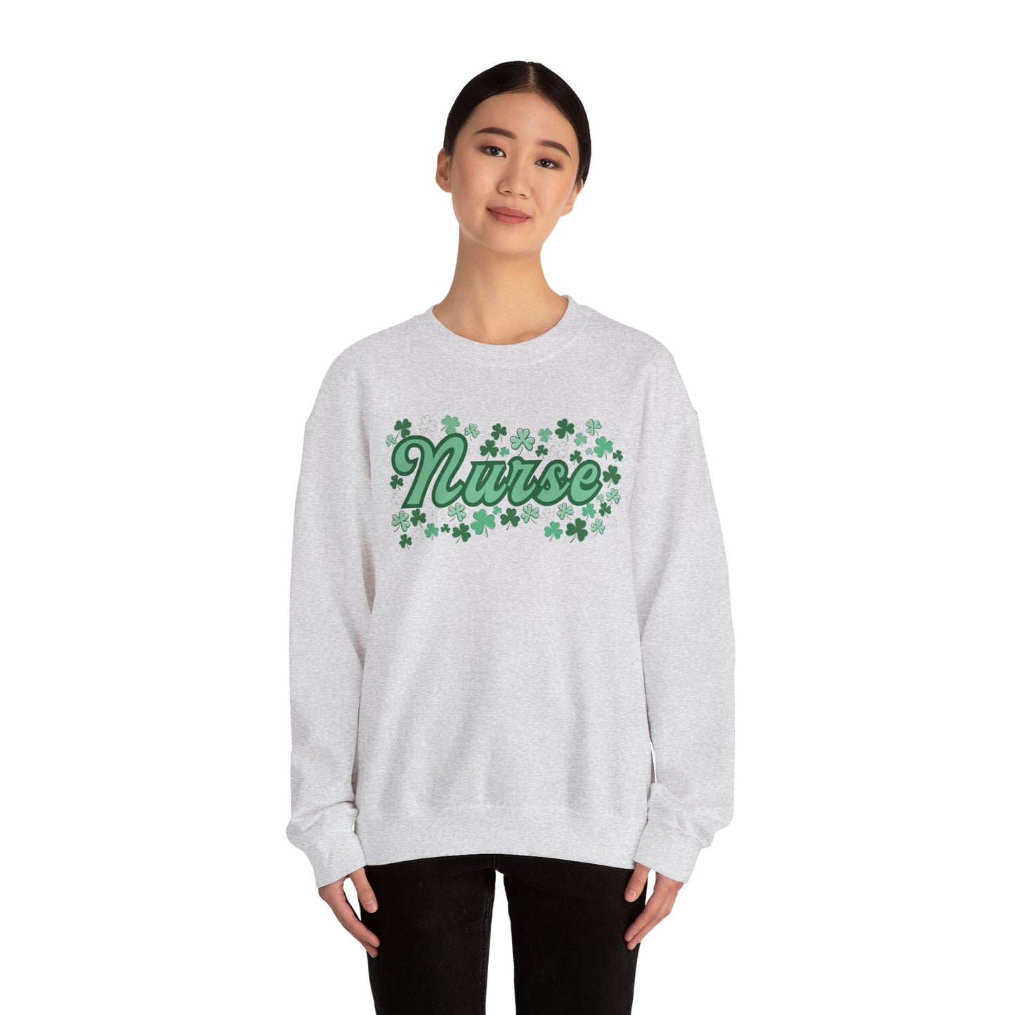 Nurse St. Patricks Clover Sweatshirt, ED RN, nurse sweater, St. Paddys nurse sweater, Pediatrics, Med Surg, NICU
