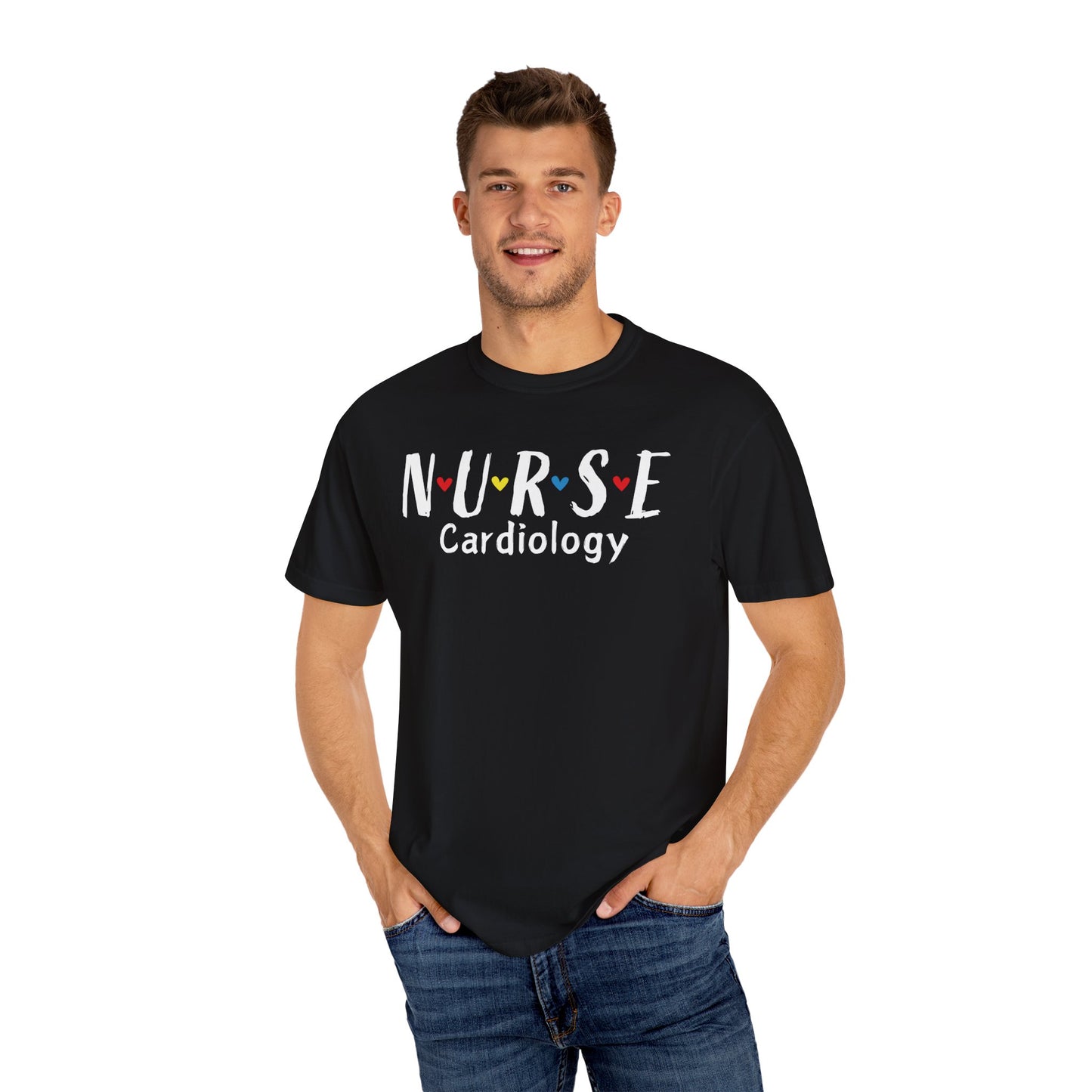 Cute Heart Nurse Cardiology Comfort Colors Shirt