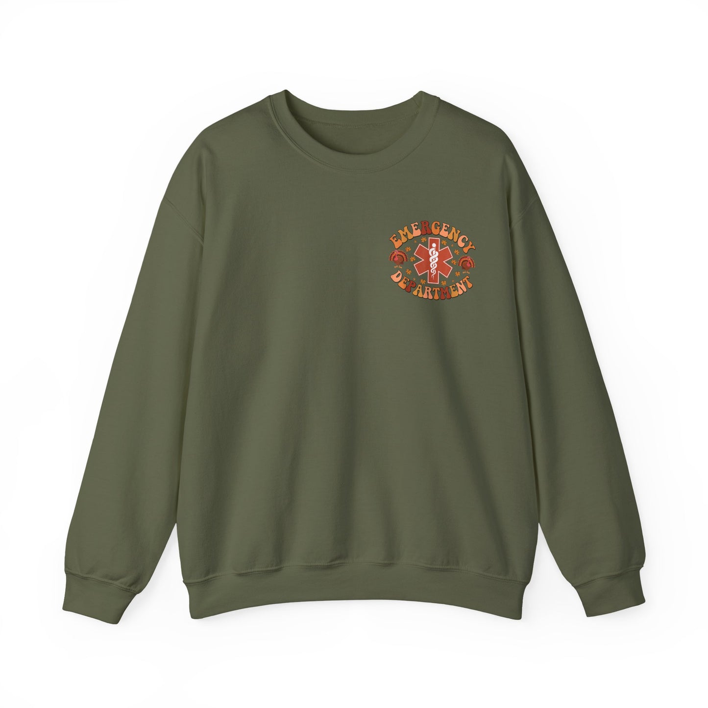 Copy of Turkey front ED sign, thanksgiving theme ED Nurse longsleeve , pediatric nurse shirt, comfort colors turkey nurse shirt, Peds nurse,fall nurse shirt