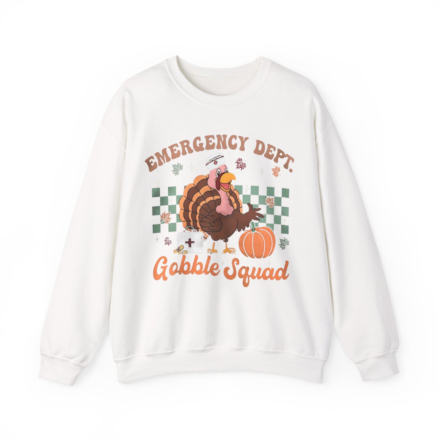 Turkey gobble squad Fall Pediatric Emergency Sweatshirt for all Fall Months, Nurse shirt, gift for nurse, everything fall