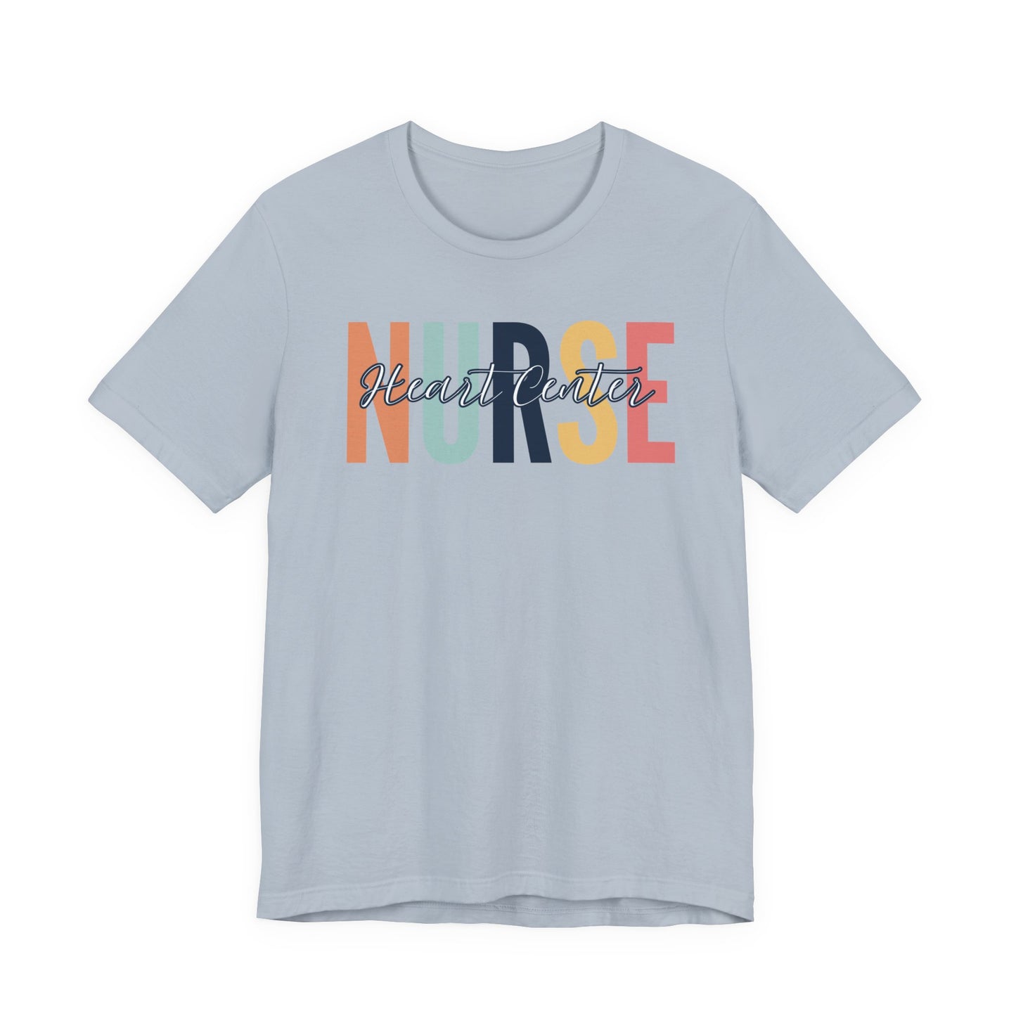 Heart center rainbow neutral Peds nurse Shirt, Gift for nurse, Graduation gift, birthday gift for nurse, ER nurse, RN shirt.