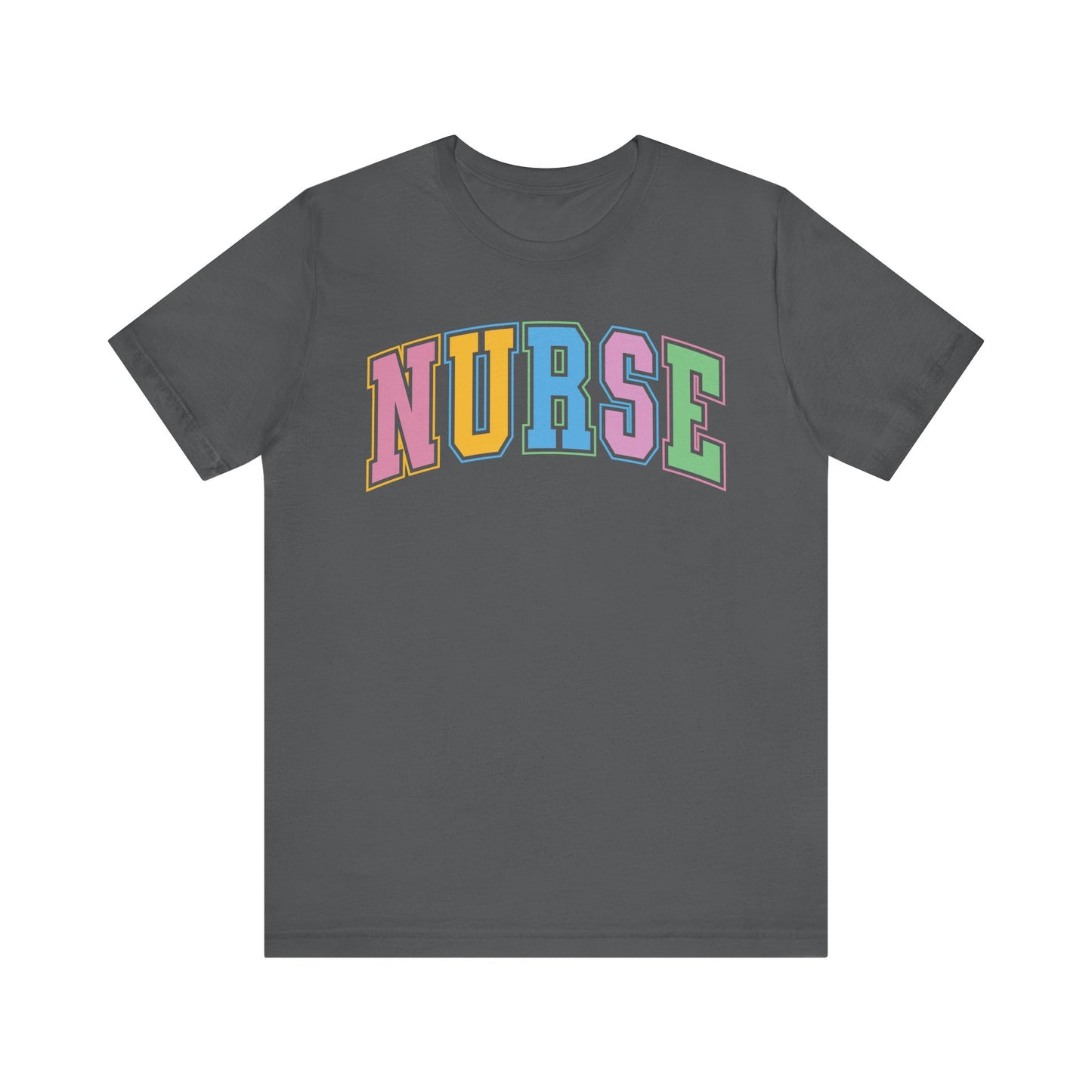 Multi Color Nurse Varsity Letter Tshirt, NICau, PICU, emergency department, labor and delivery