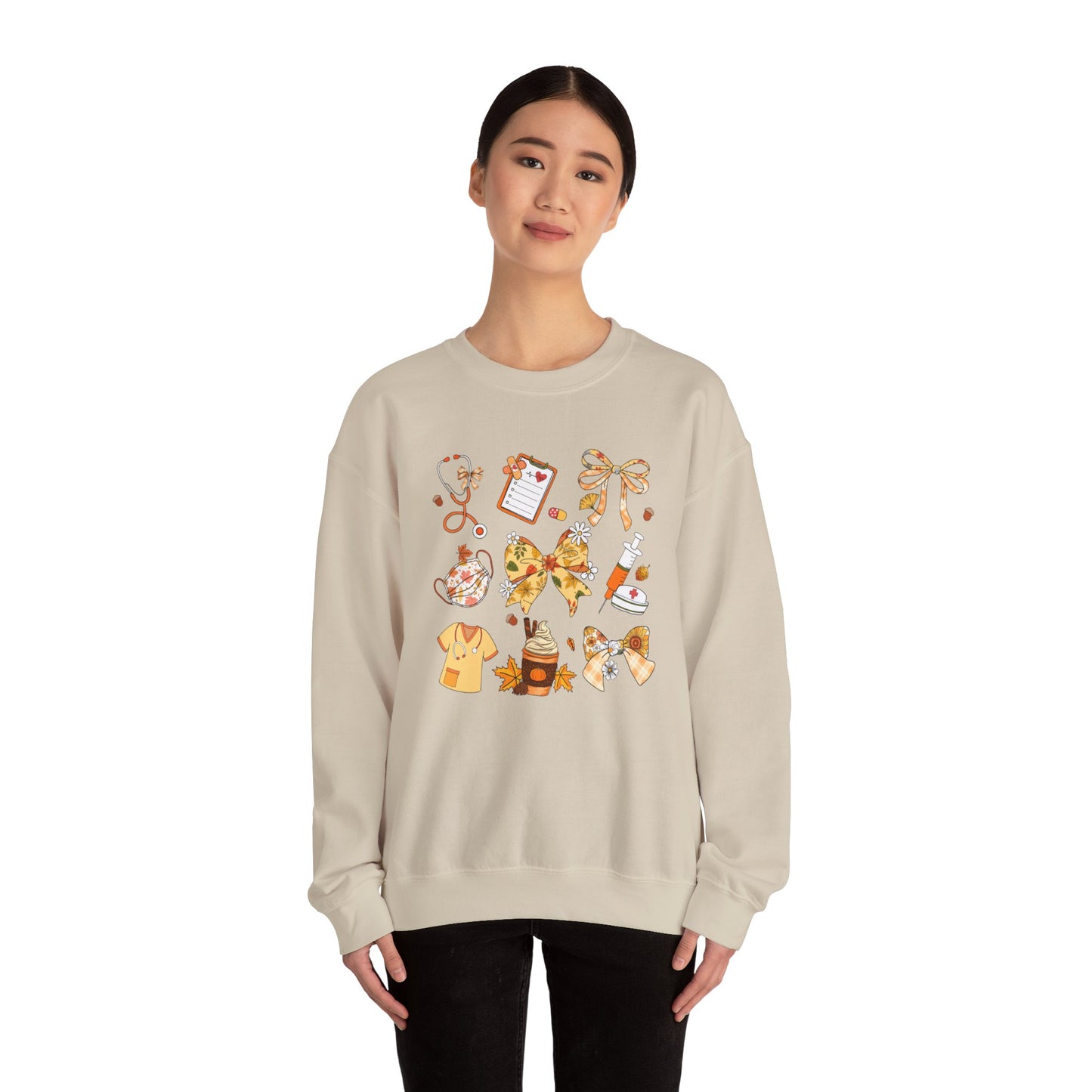 Cute Fall nurse Sweatshirt for all Fall Months, Nurse shirt, gift for nurse, coquette bow, everything fall