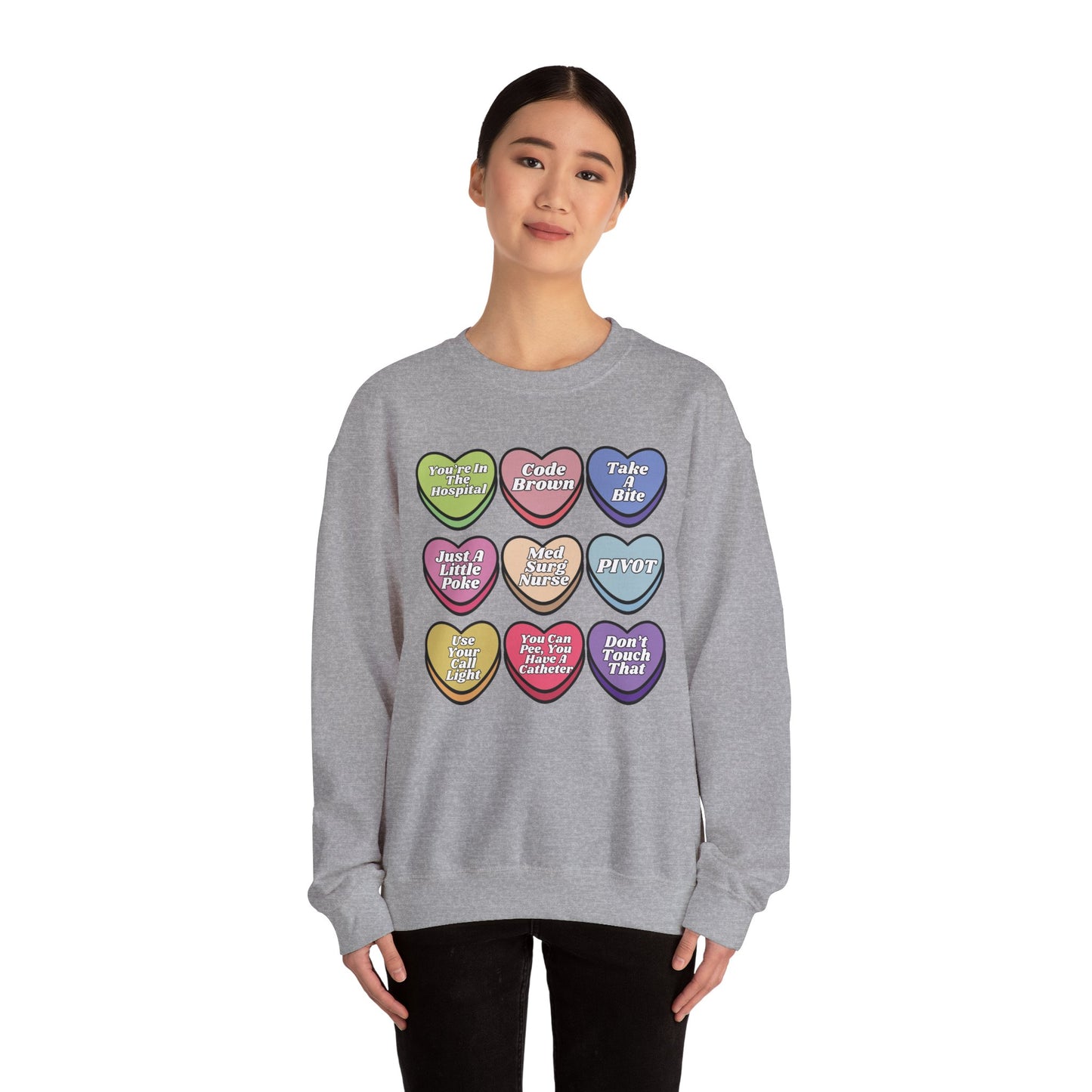Med Surg Candy Sweatshirt, message me to customize for your unit!