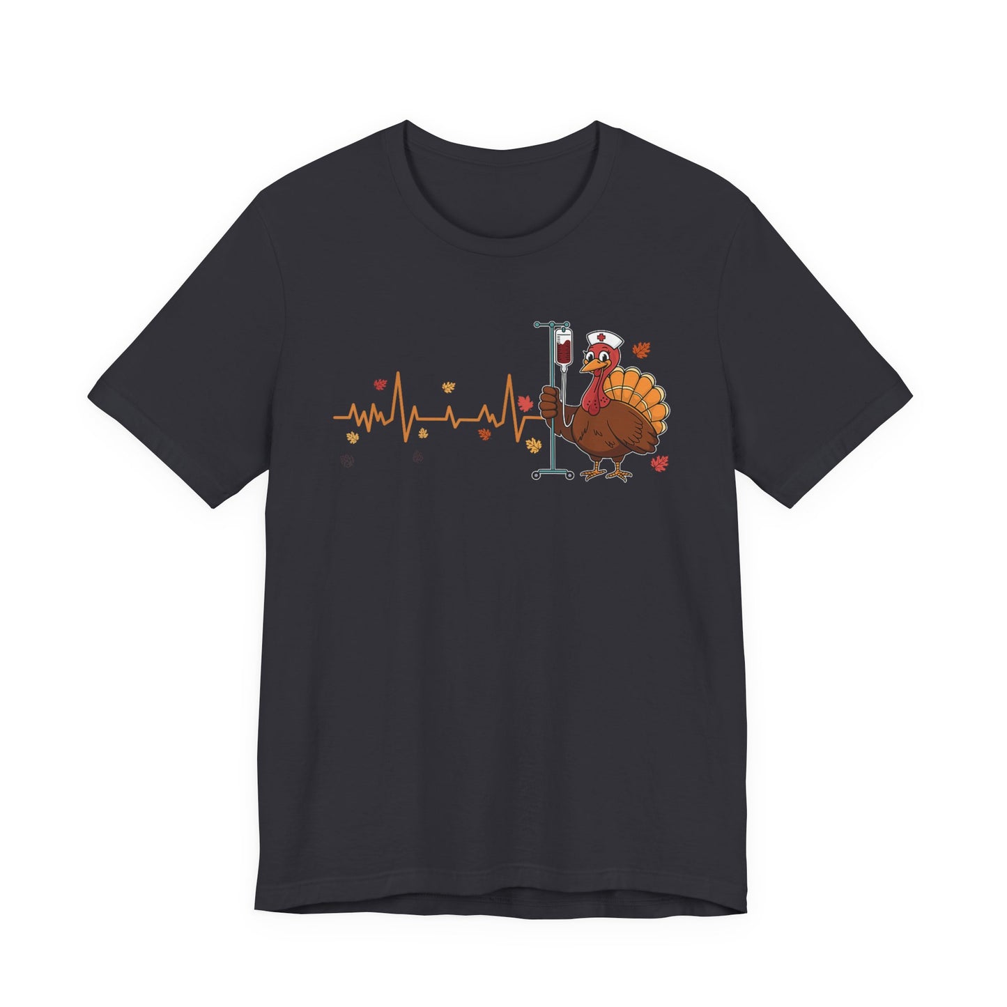 EKG turkey full front  ED Nurse , pediatric nurse thanksgiving shirt, gildan turkey nurse shirt, Peds nurse , fall nurse shirt