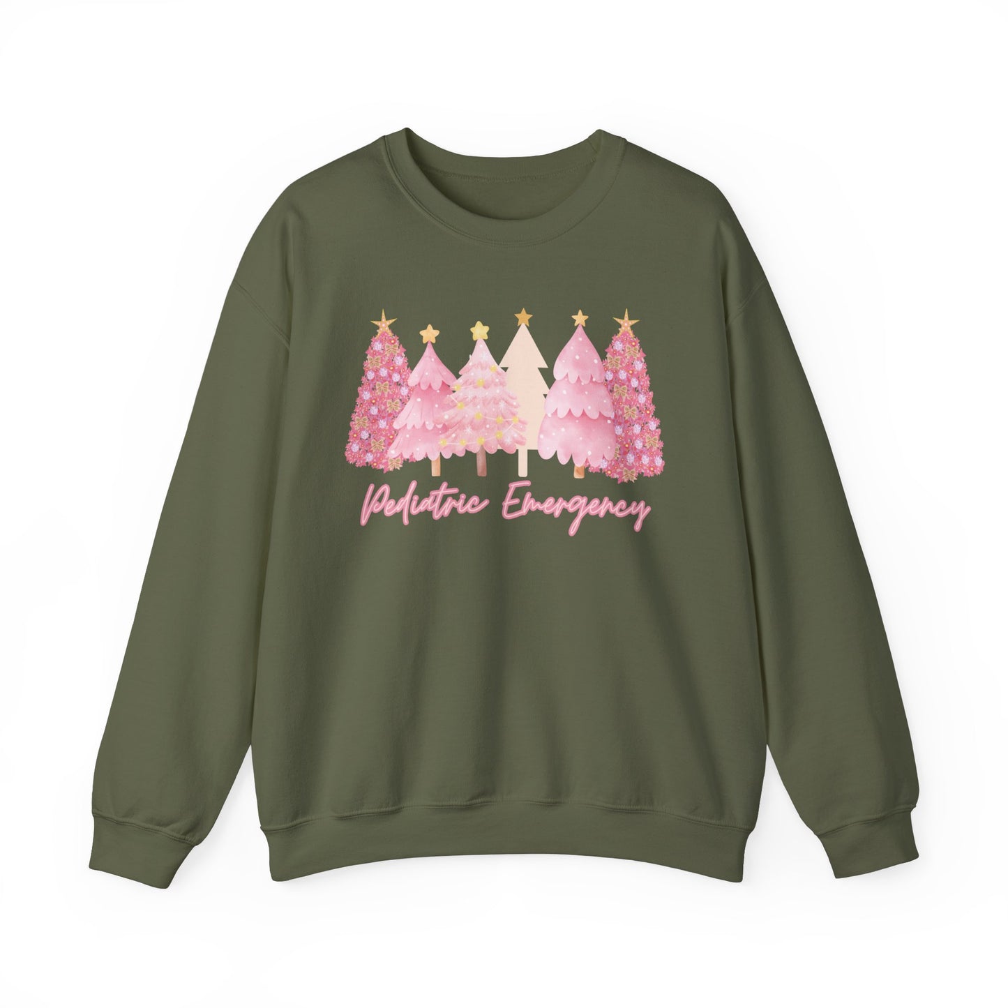 Cute pink Christmas Sweatshirt, pediatric emergency department  ER Nurse Christmas sweater, Pediatric Nurse, Christmas Crew