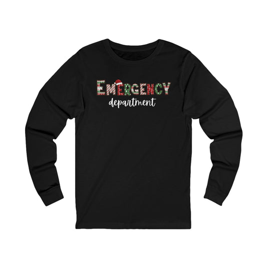 Christmas Emergency department Bella canvas long sleeve, fun festive, match your coworkers
